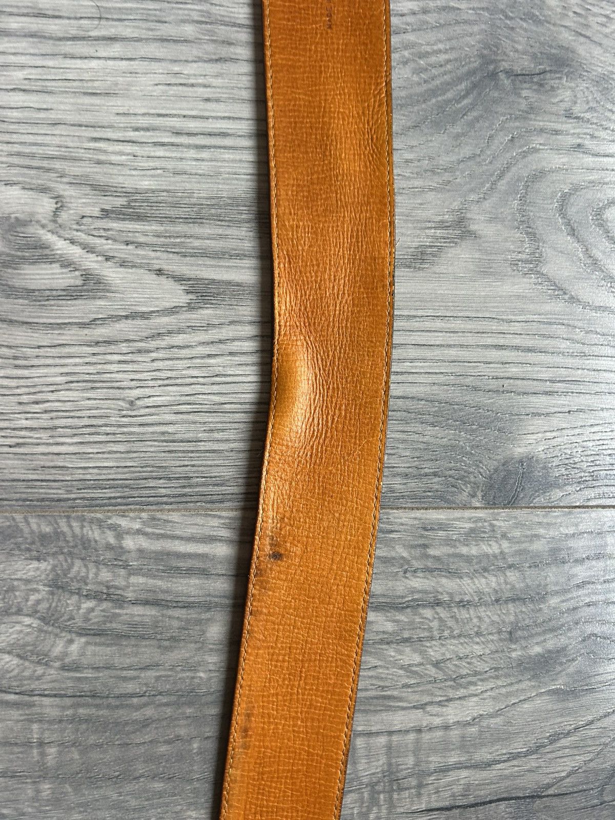Fendi Fendi Yellow Textured Leather Belt with Silver FF Buckle Size 38 - 8 Thumbnail