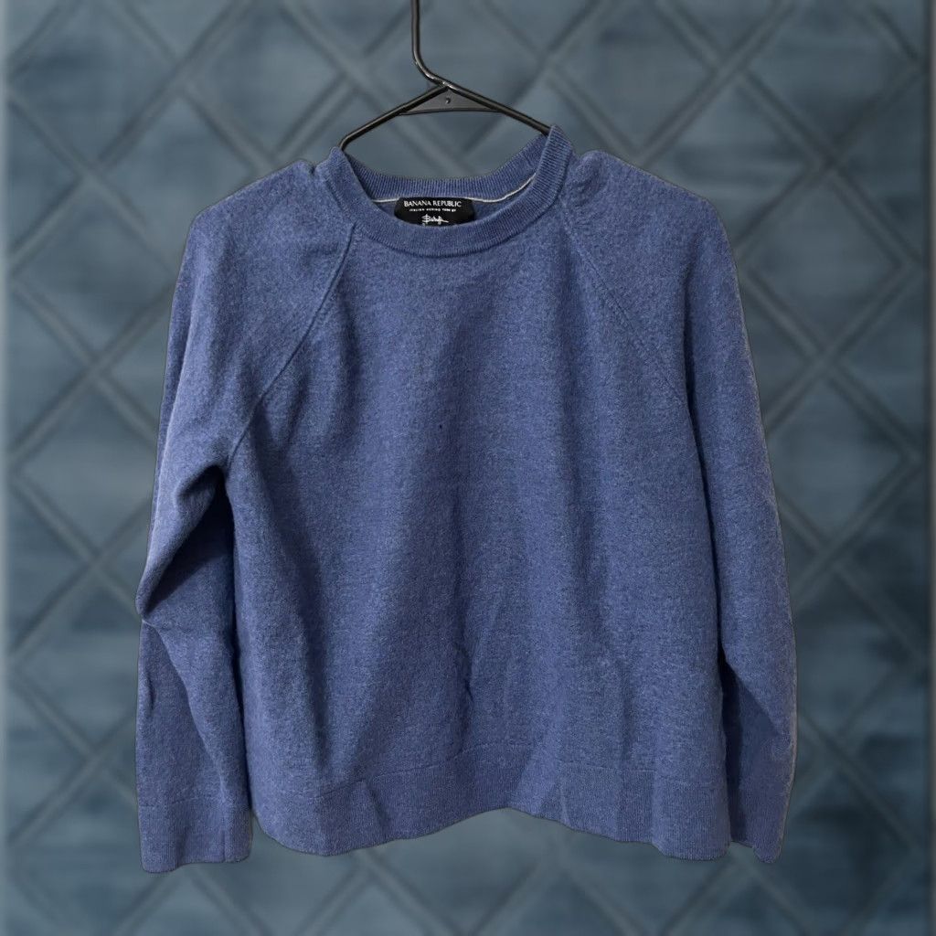 Banana Republic VINTAGE Banana Republic Baruffa Fine Italian Wool Sweater Men XL Blue Shrunk See Pics Size US XL / EU 56 / 4 - 1 Thumbnail