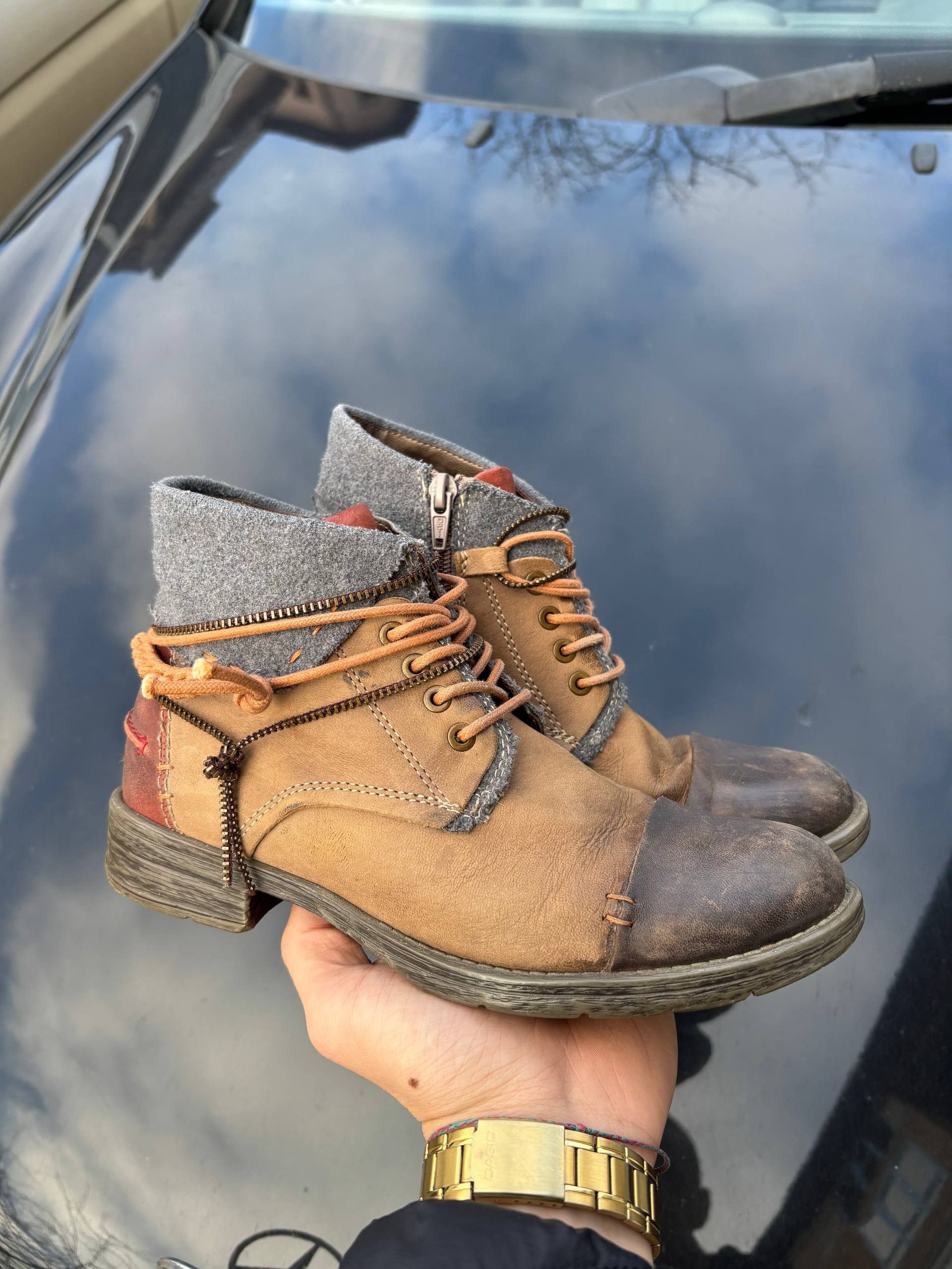 Japanese Brand VTG AS 98 IfSixWasNine Vibe Buggati Zip Leather Boots Size US 7 / IT 37 - 2 Thumbnail