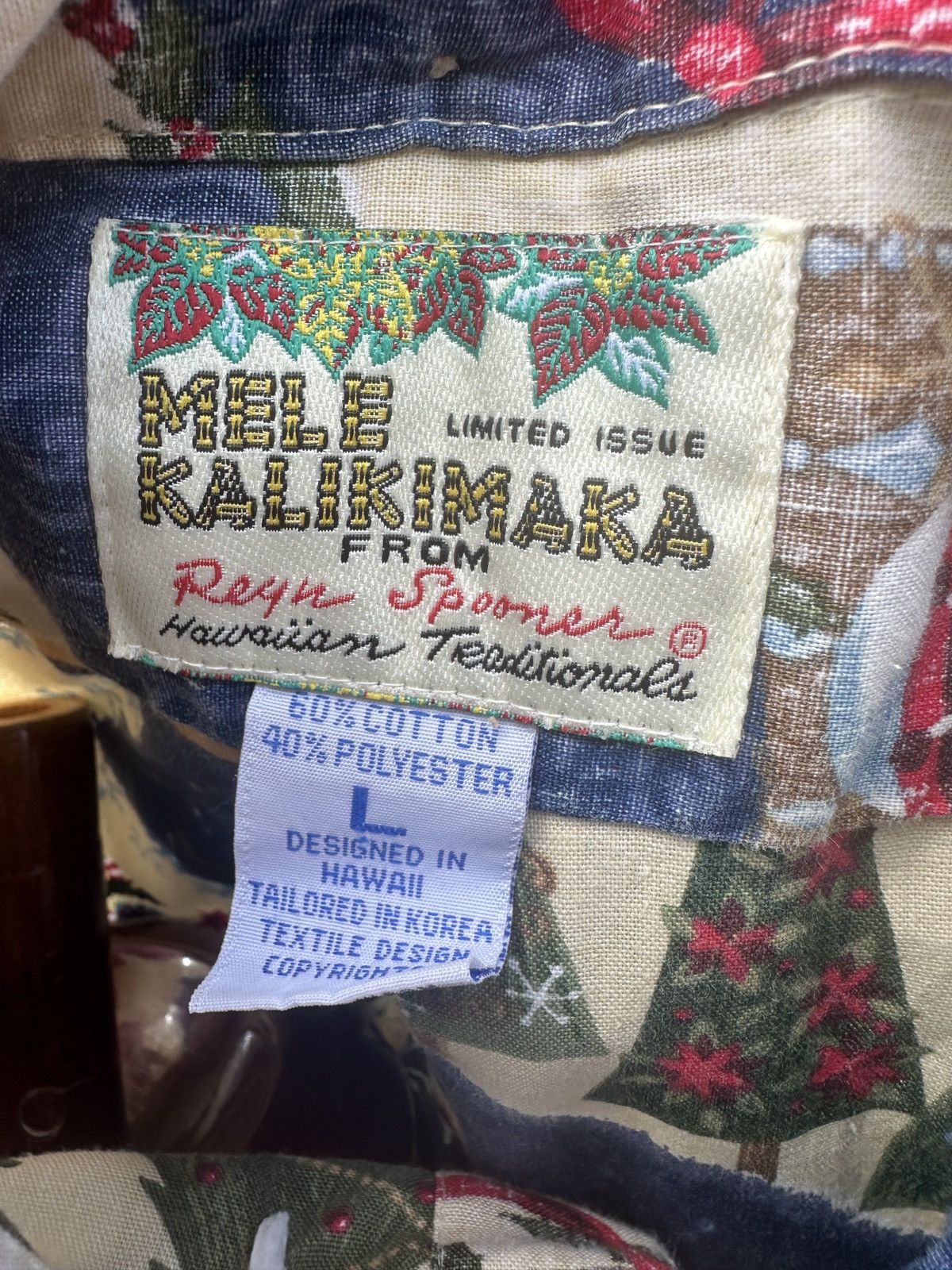 Reyn Spooner PreOwned Reyn Spooner Hawaiian Print Mele Kalikimaka Men's L Size US L / EU 52-54 / 3 - 4 Thumbnail