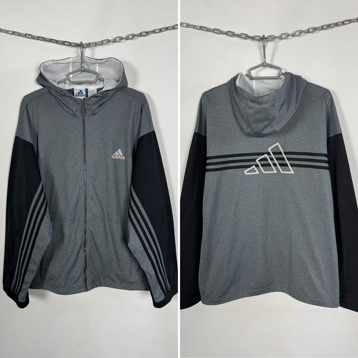 Adidas Adidas Vintage Zip Up Hooded Track Jacket Retro Logo 90s XL Size US XL / EU 56 / 4 - 1 Thumbnail