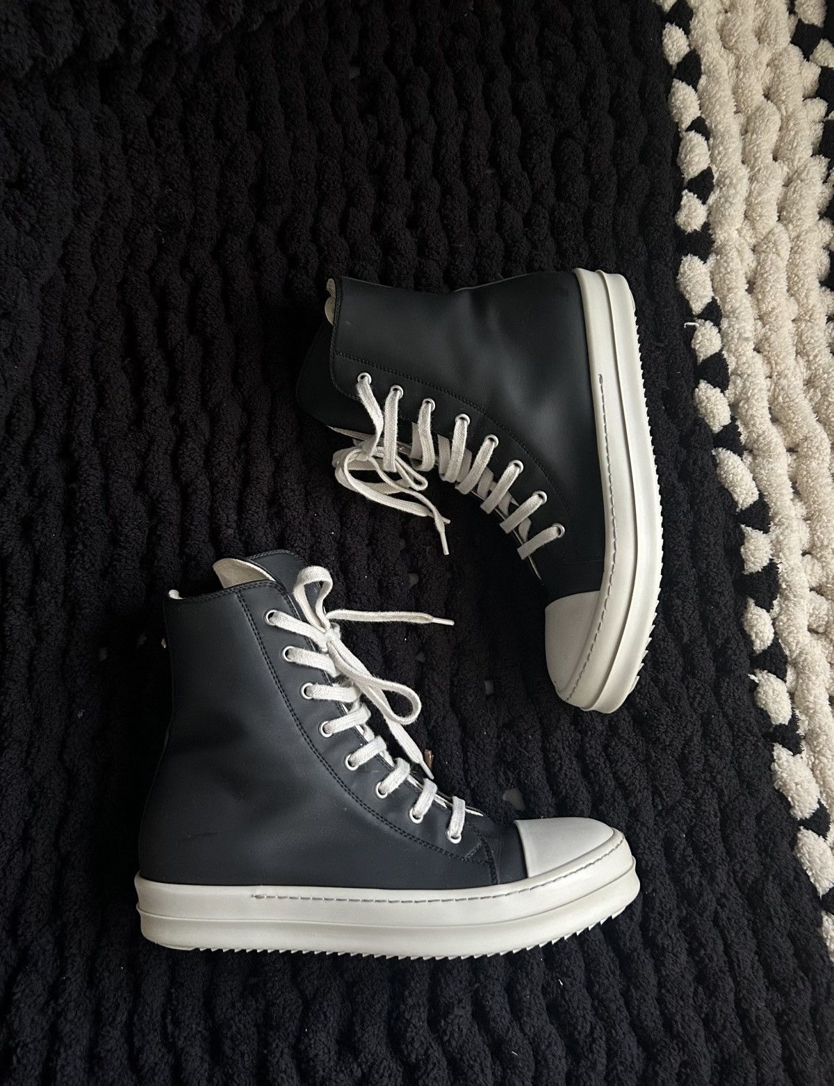 Rick Owens Rick Owens Mainline Leather Ramones High Black Size 39