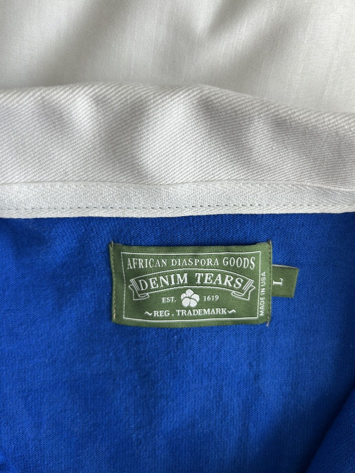 DENIM TEARS Denim Tears Rugby Long Sleeve Tiger of Harlem Polo Size US L / EU 52-54 / 3 - 9 Thumbnail