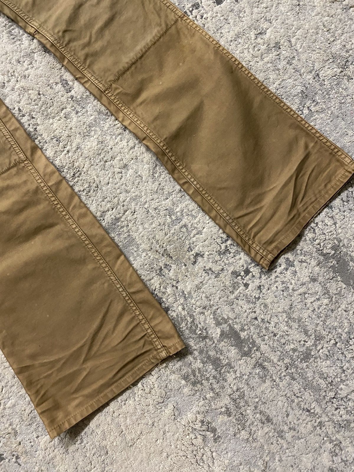 Isamu Katayama Backlash Backlash Suede Panel Oil Stained Bootcut Pants Size US 29 - 4 Thumbnail