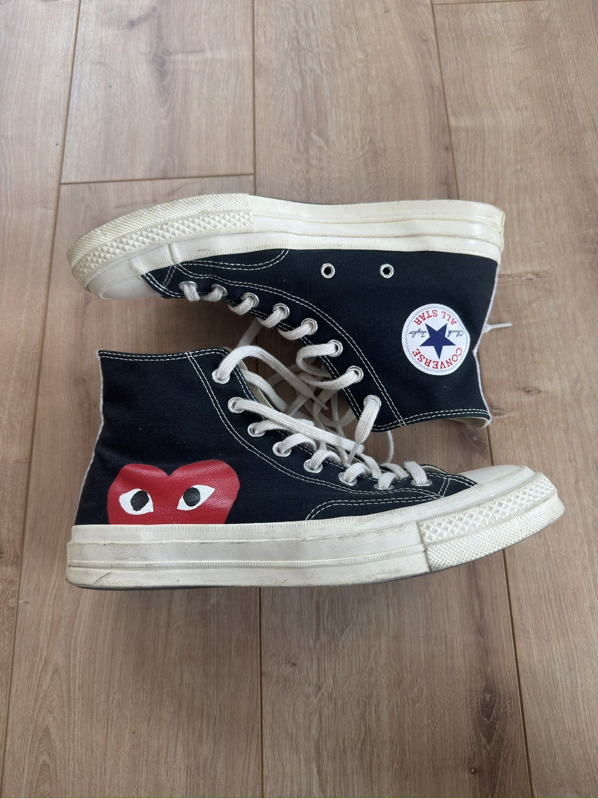 Comme des Garcons PLAY × Converse Converse x Comme Des Garçons Play High Top Sneakers Size US 8 / EU 41 - 1 Thumbnail