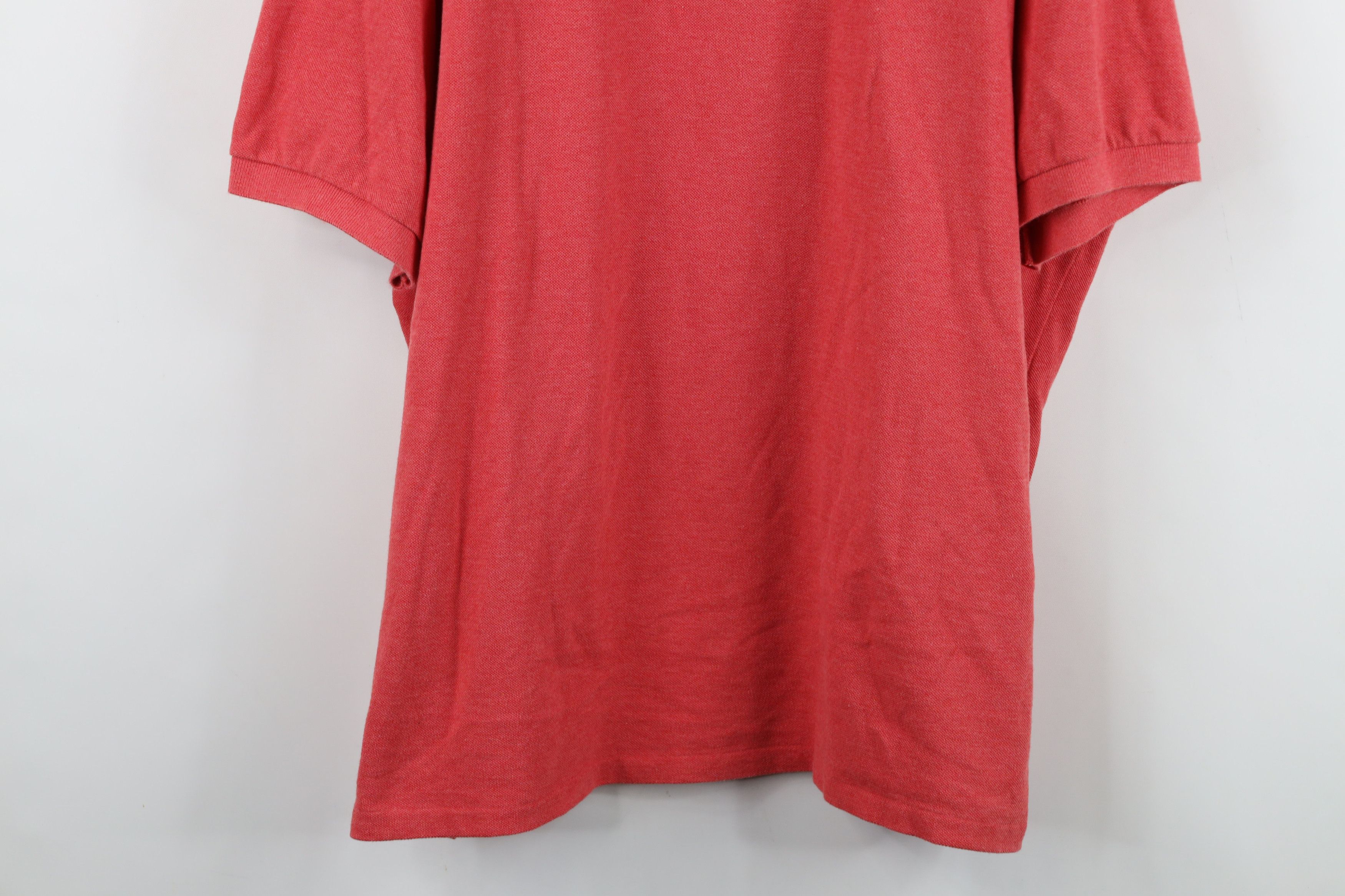 Lacoste Lacoste Faded Croc Logo Pique Cotton Golf Polo Shirt Red Size US XXL / EU 58 / 5 - 3 Thumbnail
