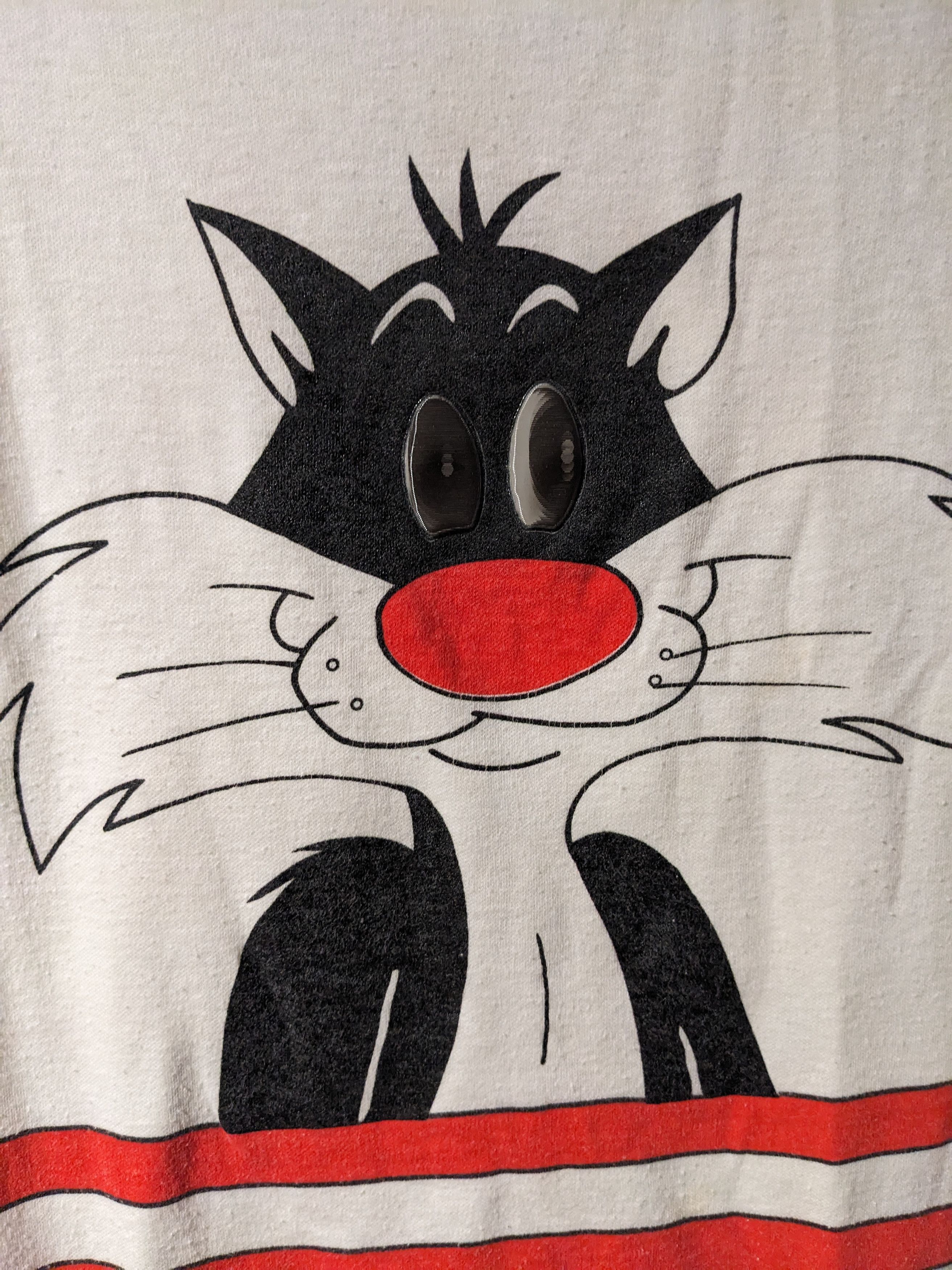 Cartoon Network × Vintage Vintage 1988 Looney Tunes Sylvester 3D Eyes T-Shirt Size L / US 10 / IT 46 - 2 Thumbnail