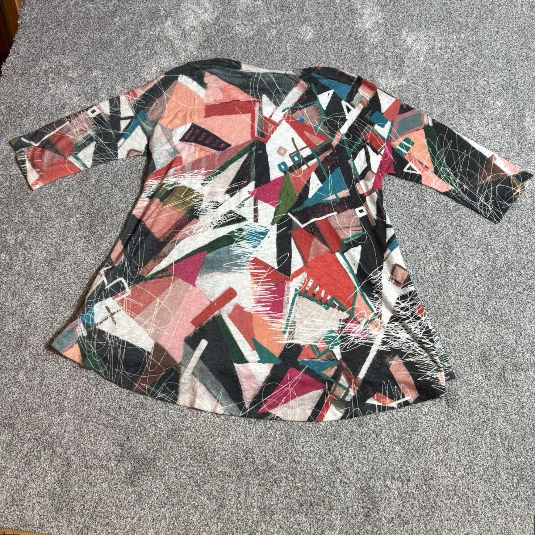 Vintage Lagenlook Tunic Top Women Medium Artsy Maximalist Avant-Garde Patchwork Boho USA Shirt Size M / US 6-8 / IT 42-44 - 7 Thumbnail