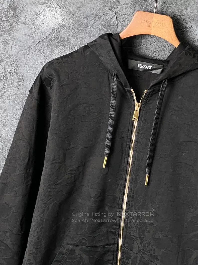 Versace VERSACE Dark Pattern Hooded Sweatshirt Jacket. Size US S / EU 44-46 / 1 - 5 Thumbnail