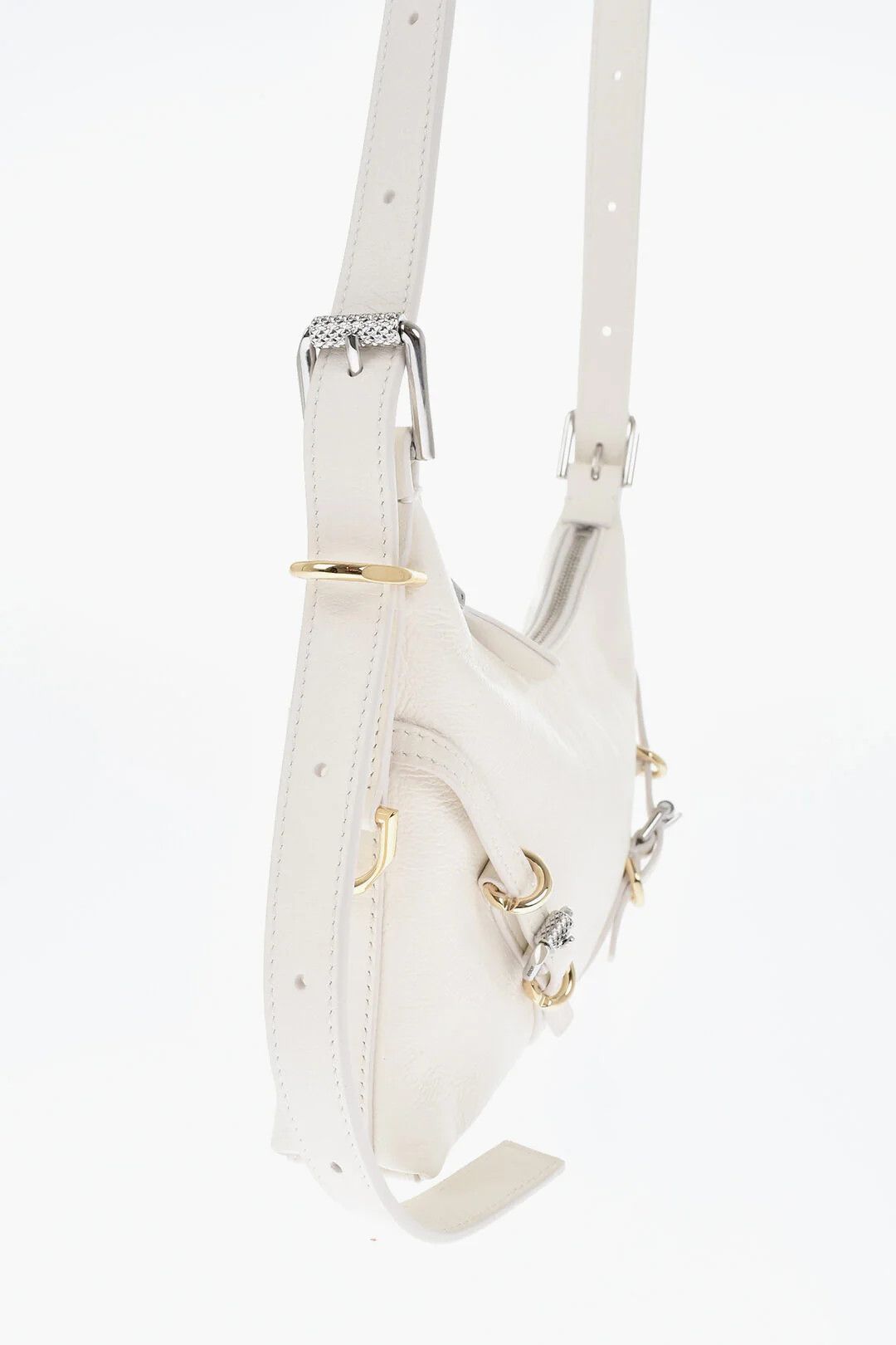 Givenchy og1mm0326 Size: OS / Hammered Leather Hobo Bag in White Size ONE SIZE - 4 Thumbnail