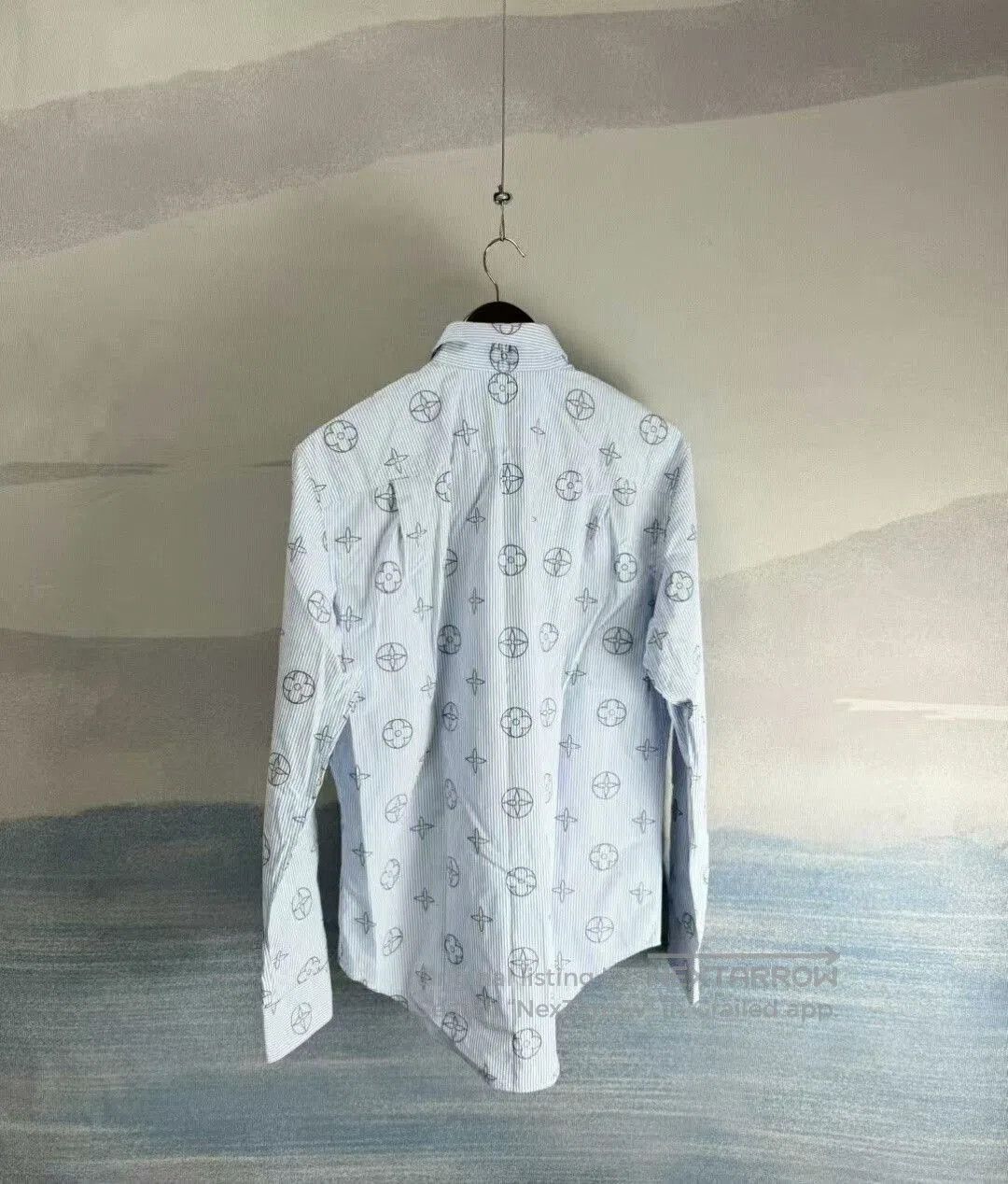 Louis Vuitton Louis Vuitton Light Blue Printed Stripe Shirt. Size US S / EU 44-46 / 1 - 3 Thumbnail