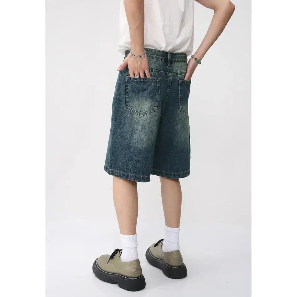 Japanese Brand Retro loose straight denim shorts Size US 32 / EU 48 - 2 Thumbnail