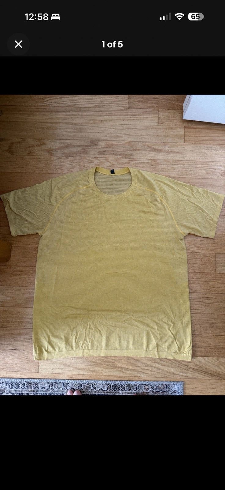 Lululemon lululemon athletica Yellow Short Sleeve Crewneck Tee Size US XXL / EU 58 / 5 - 1 Thumbnail