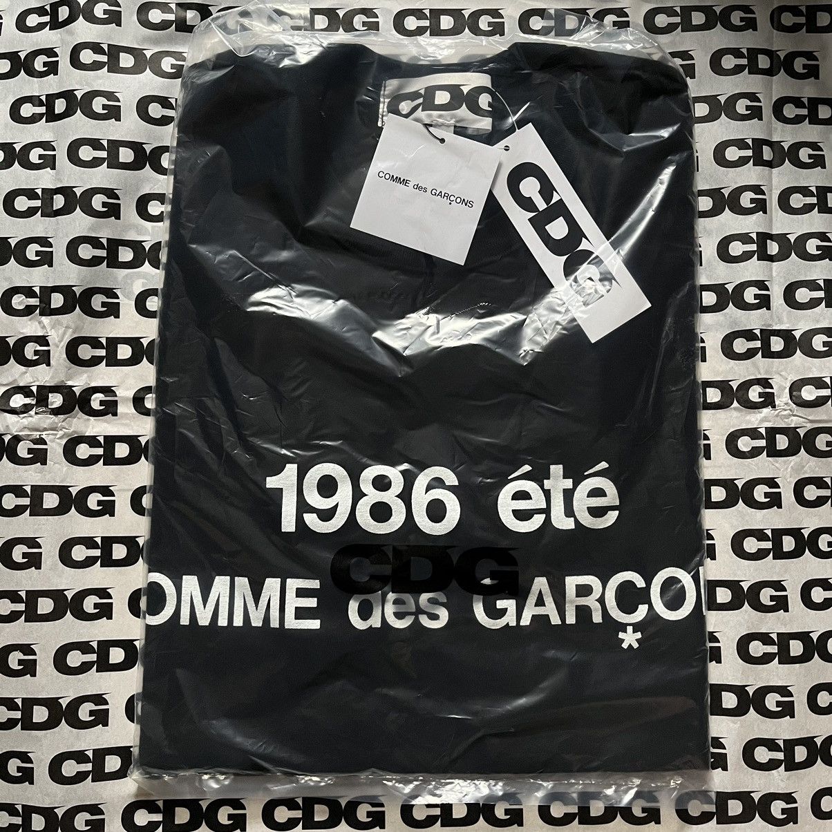 COMME des GARÇONS 1986 XL Tee 黒 新品 正規品 Comme des Garçons 1986 COMME des GARCONS T-SHIRT 