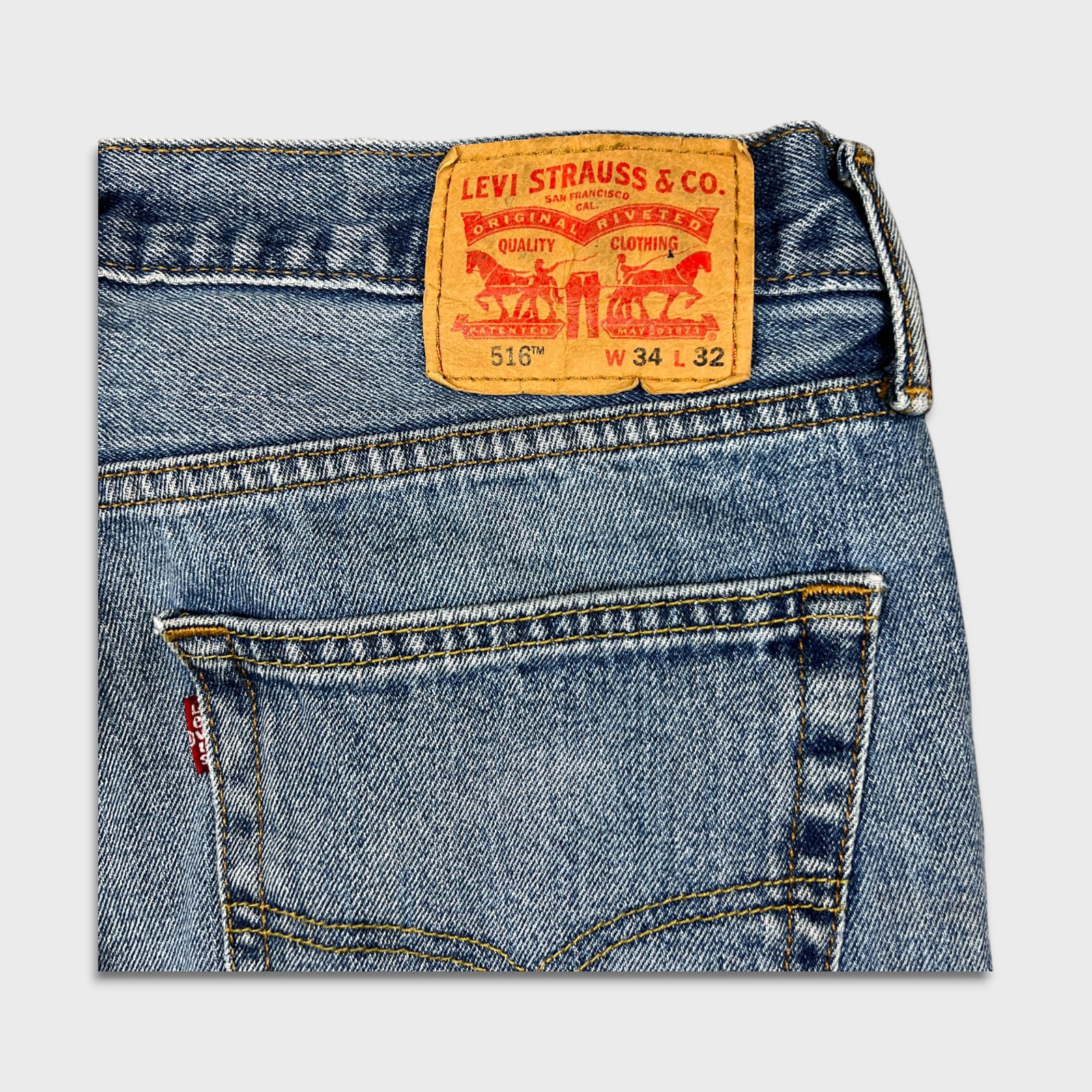 Levi's × Vintage Levi's 516 Jeans 34x32 Slim Straight American Denim Pants Size US 34 / EU 50 - 8 Thumbnail