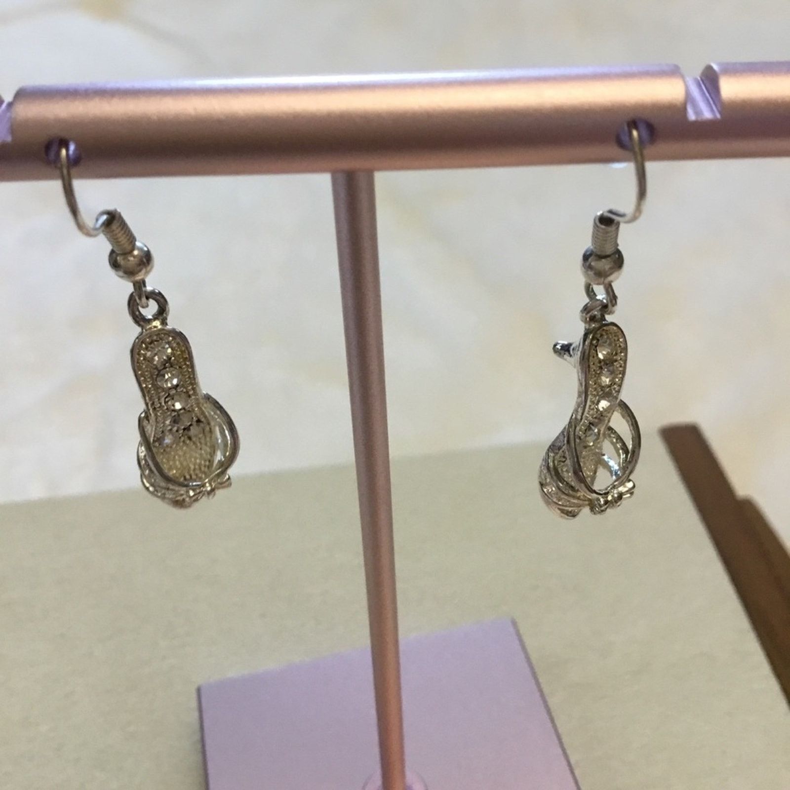 Other Silver High-Heel Shoes Crystals Earrings Size ONE SIZE - 6 Thumbnail