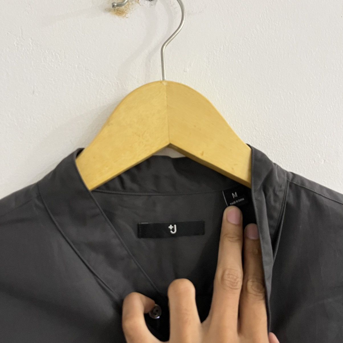 Jil Sander × Uniqlo Uniqlo X Jil Sander Dark Grey Stand Collar Button Up Size US M / EU 48-50 / 2 - 4 Thumbnail