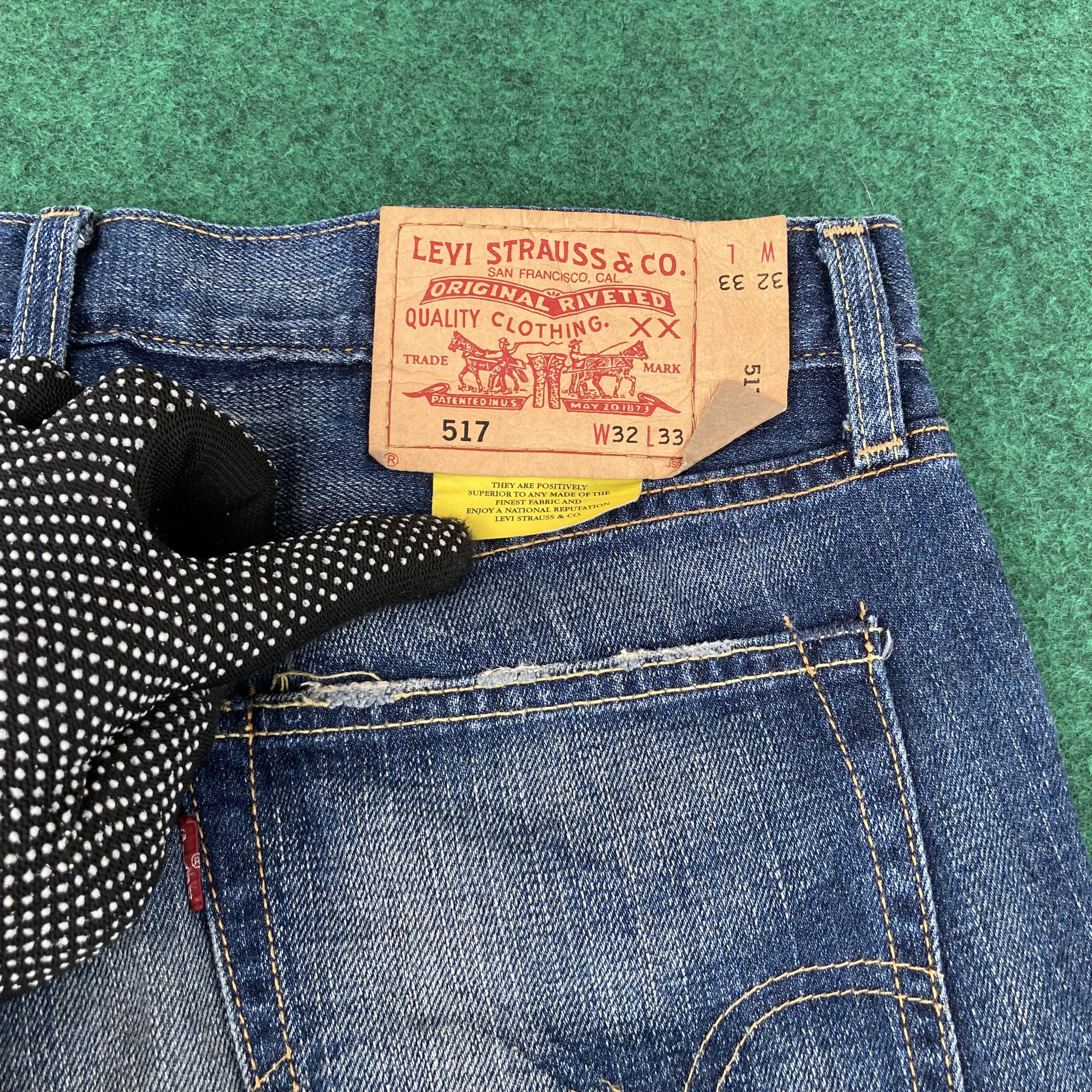Levi's Vtg Levis 517 Denim Bootcut Flared Jeans Size US 31 - 8 Thumbnail