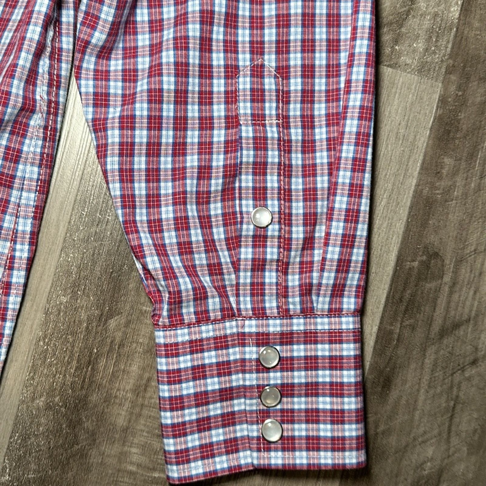 Panhandle Slim Panhandle Western Plaid Long Sleeve Pearl Snap - Large Size US L / EU 52-54 / 3 - 4 Thumbnail