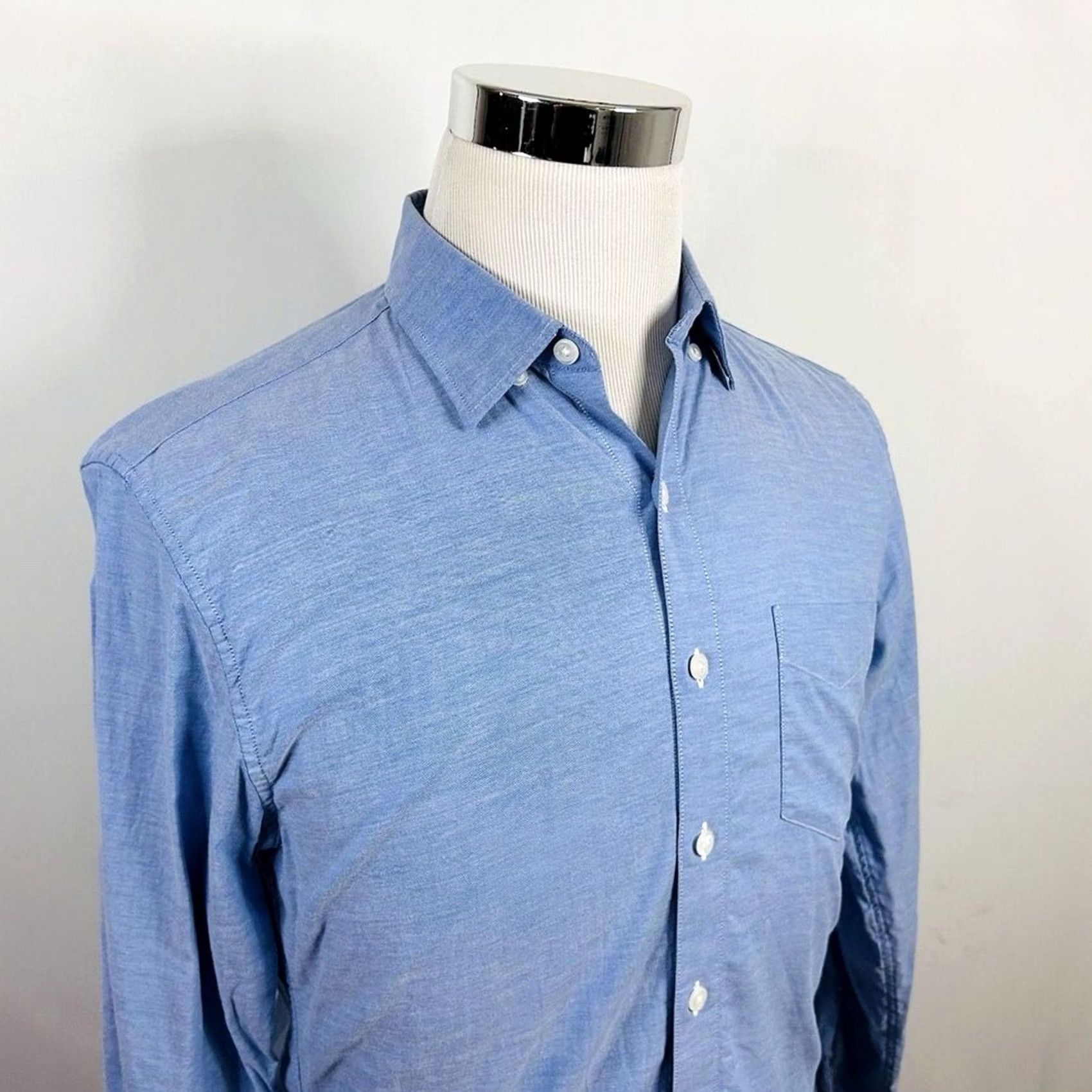Bonobos Bonobos Shirt Blue 100% Cotton Small Slim Fit Oxford Cloth Button Front Casual Mens S Long Sleeve Regular Size Size US S / EU 44-46 / 1 - 2 Thumbnail