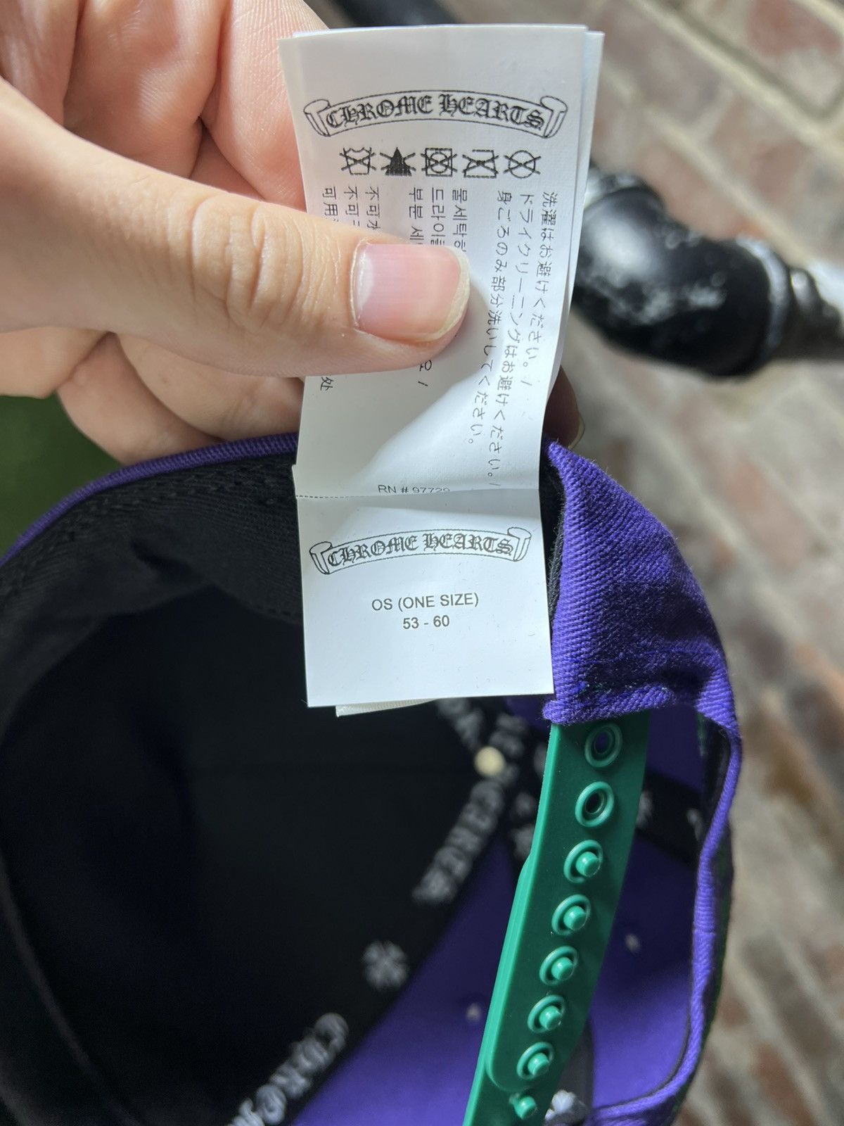 Chrome Hearts Chrome Hearts CH Baseball Snapback Purple Green Size ONE SIZE - 8 Thumbnail