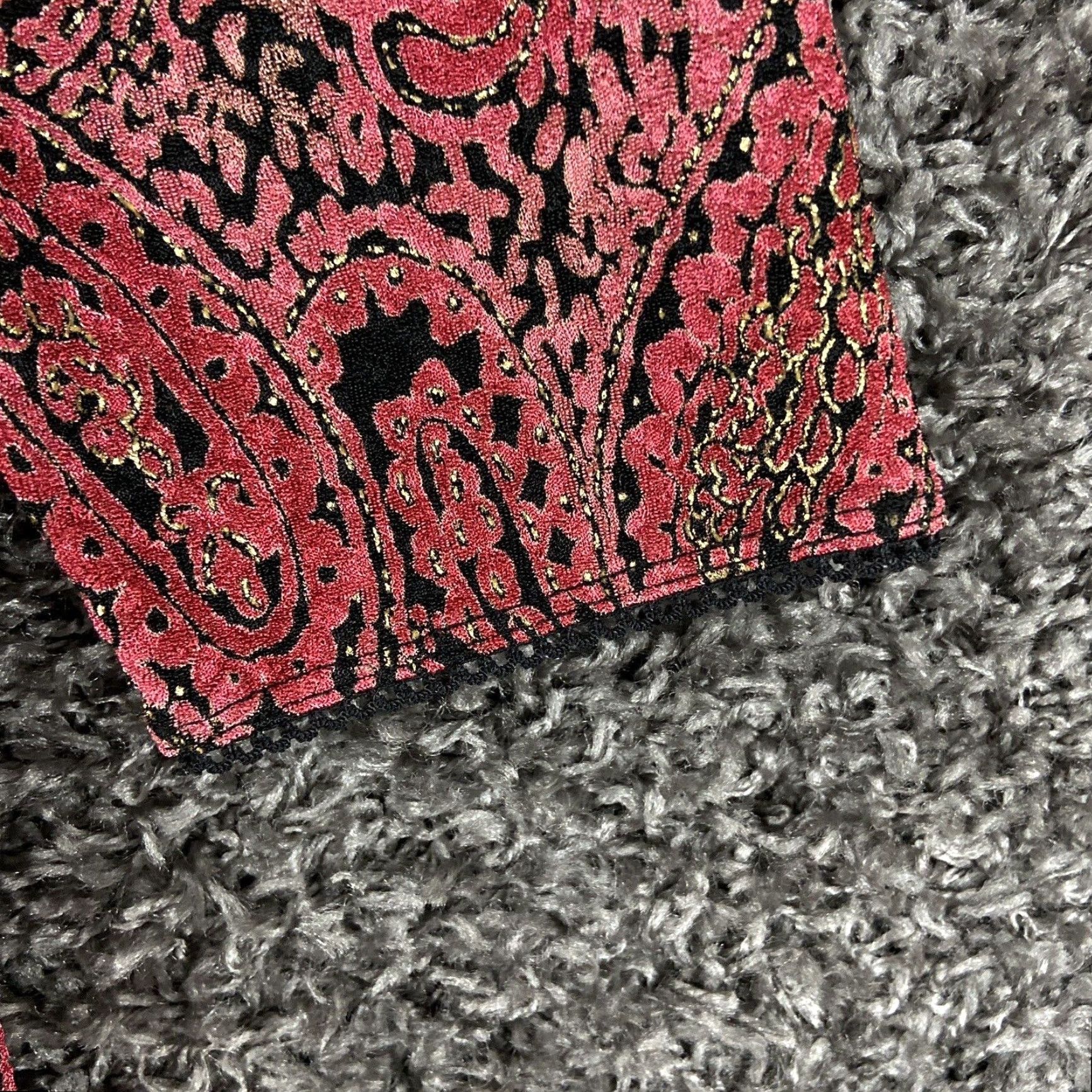 Pinko East 5th Blouse Women's Large Pink Paisley 3/4 Sleeve Womens Size L / US 10 / IT 46 - 3 Thumbnail