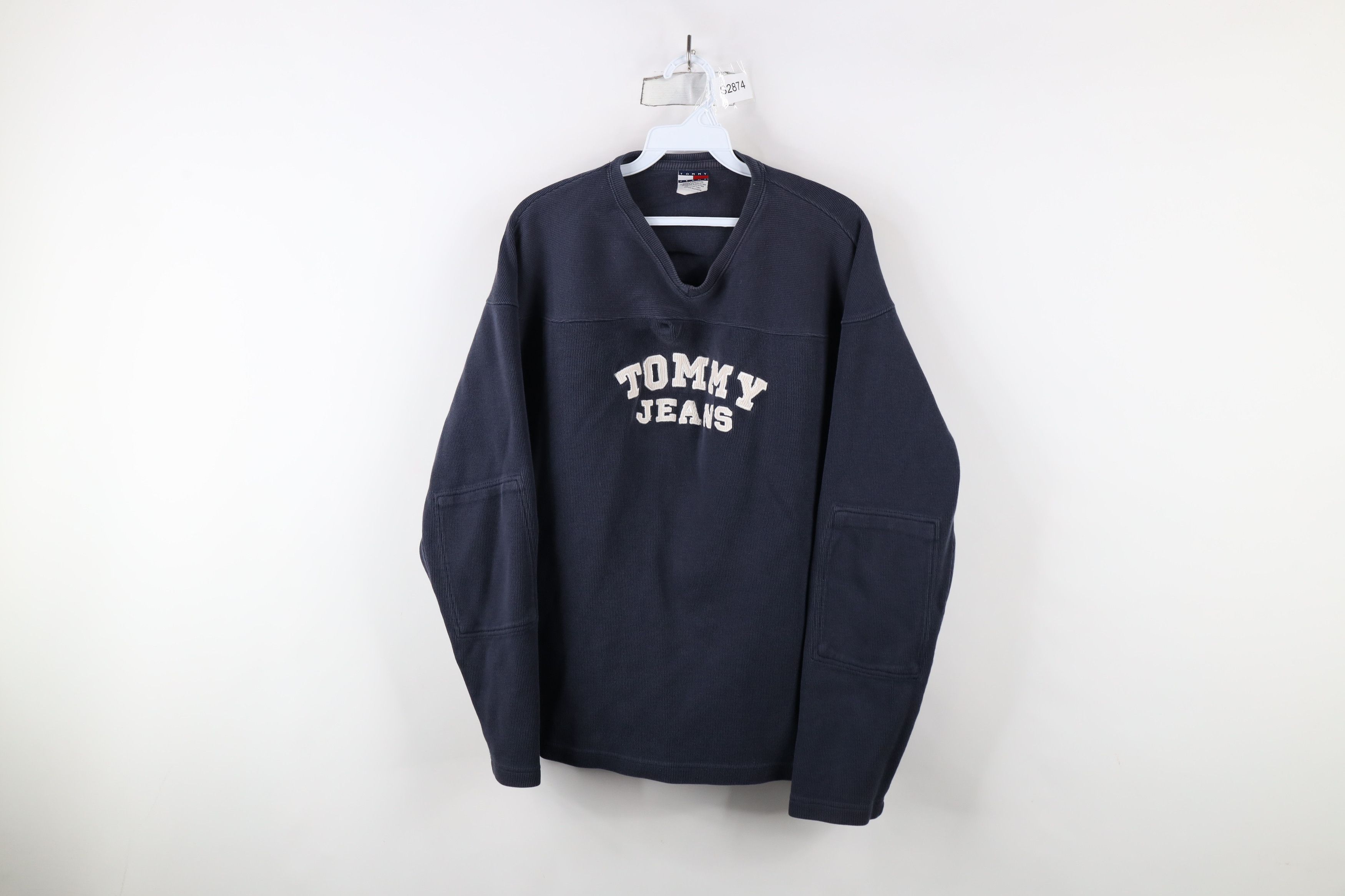 Tommy Hilfiger × Vintage Vintage 90s Tommy Hilfiger Thermal Ribbed Knit T-Shirt Size US L / EU 52-54 / 3 - 1 Thumbnail