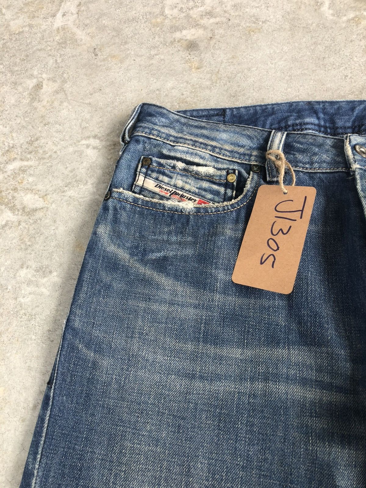 If Six Was Nine Japanese Diesel Flared Jeans Distressed Denim Size US 31 - 14 Thumbnail