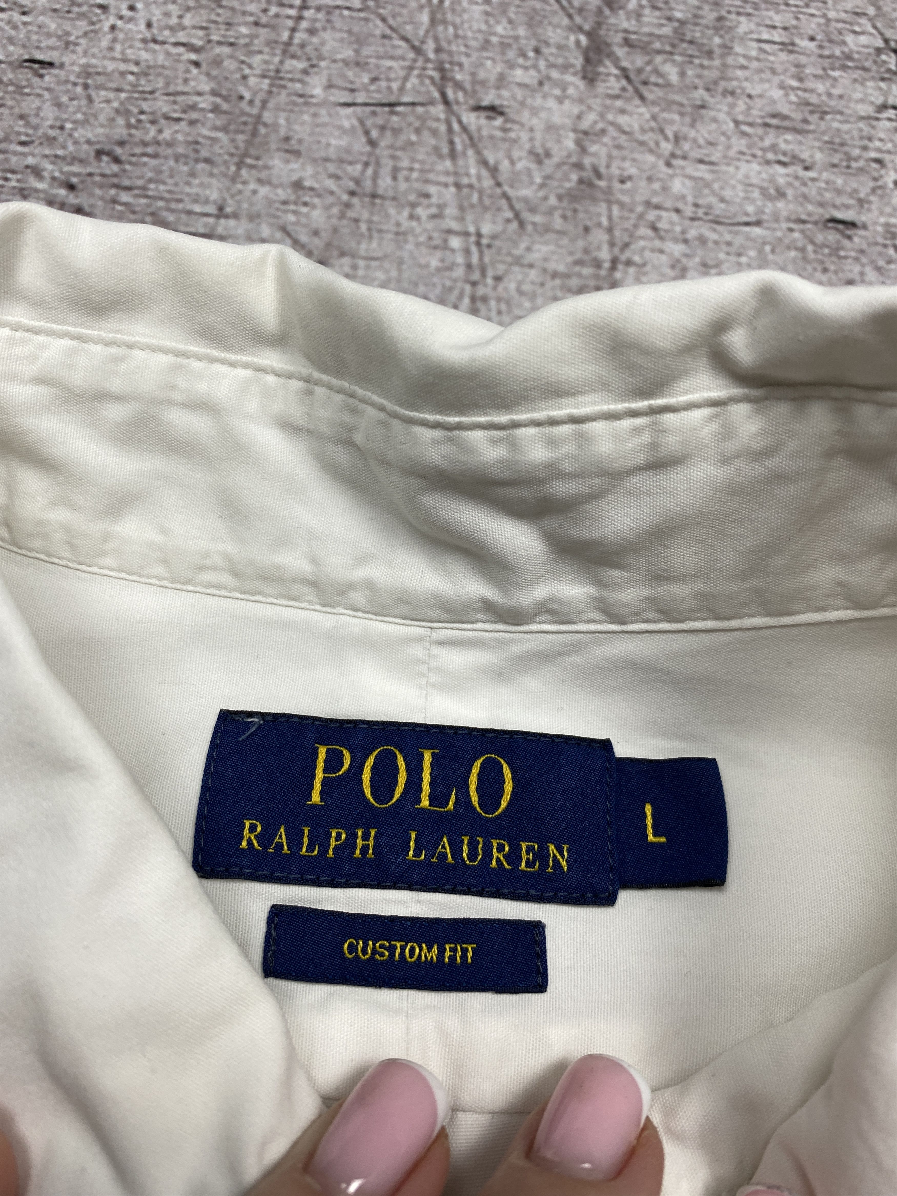 Polo Ralph Lauren × Ralph Lauren Polo Ralph Lauren Vintage Mens Long Sleeve White Shirt Size US L / EU 52-54 / 3 - 6 Thumbnail