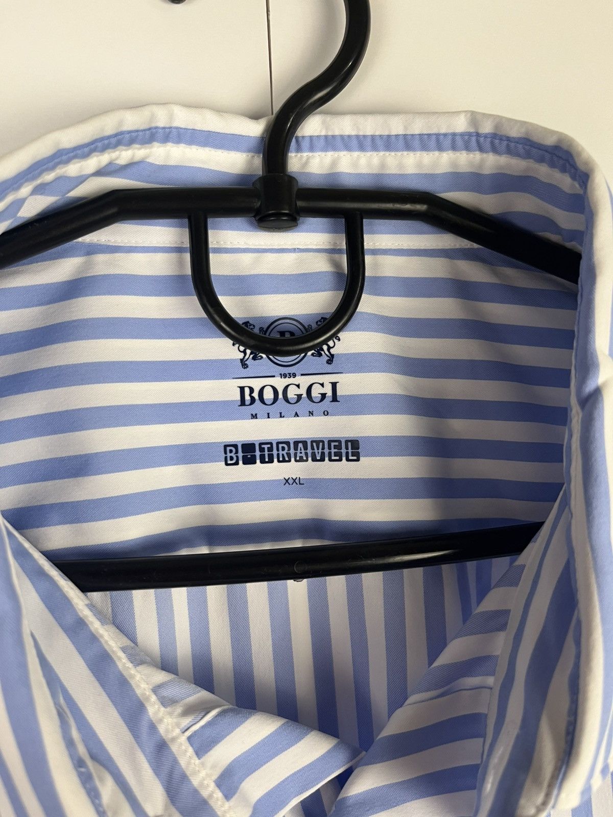 Boggi Boggi Milano Luxury Striped Nylon LongSleeve Shirt Button Up Size US XXL / EU 58 / 5 - 7 Thumbnail