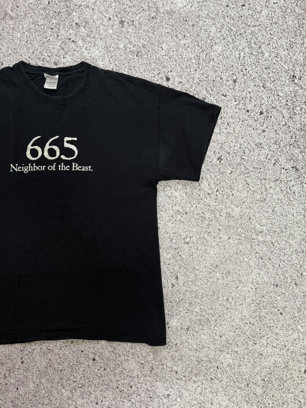 Band Tees × Vintage Vintage 1990’s 665 Neighbor Of The Beast Y2K Retro T-Shirt Size US XL / EU 56 / 4 - 4 Thumbnail