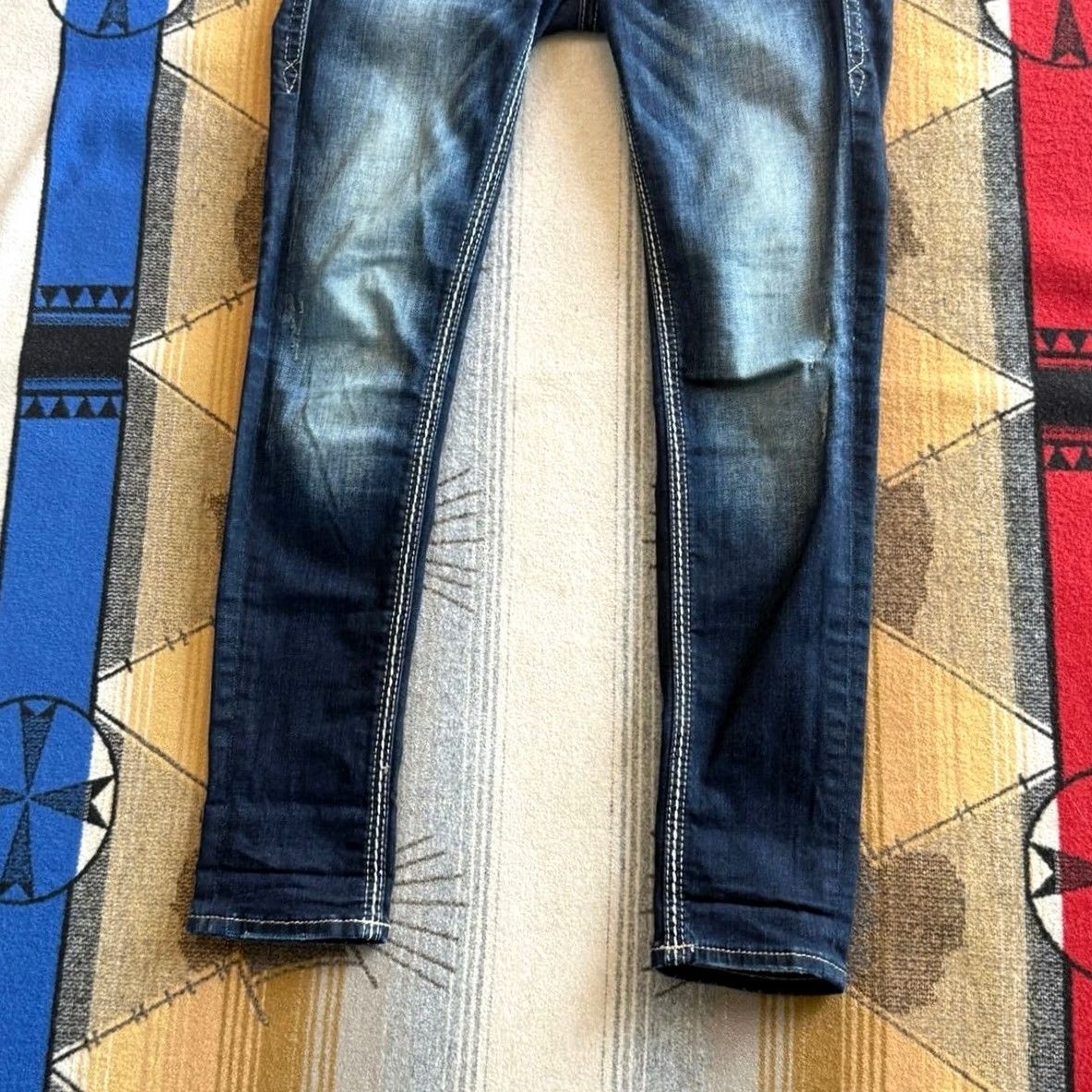 Vintage VINTAGE Rock Revival Jeans Womens 29 Kai Ankle Skinny Blue Y2K Grunge Measure 28x28 Size 26" / US 2 / IT 38 - 7 Thumbnail