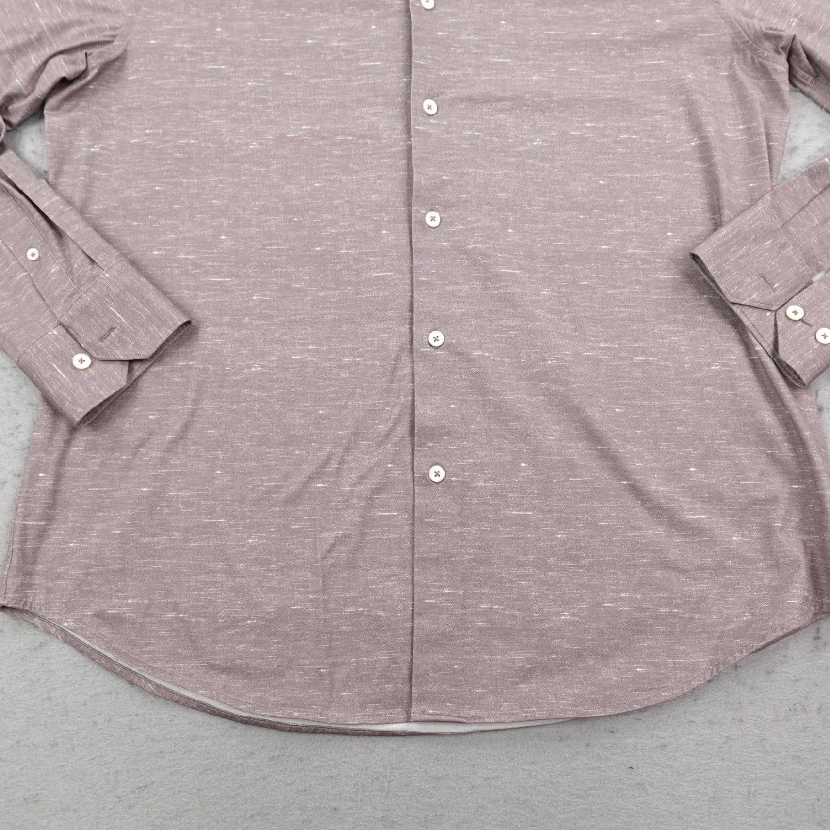 BUGATCHI Bugatchi Shirt Mens Large Gray Heather 8 Way Stretch Button Up Performance Flex Shirt Mens Large Gray Heather 8 Way Stretch Button Up Size US L / EU 52-54 / 3 - 3 Thumbnail