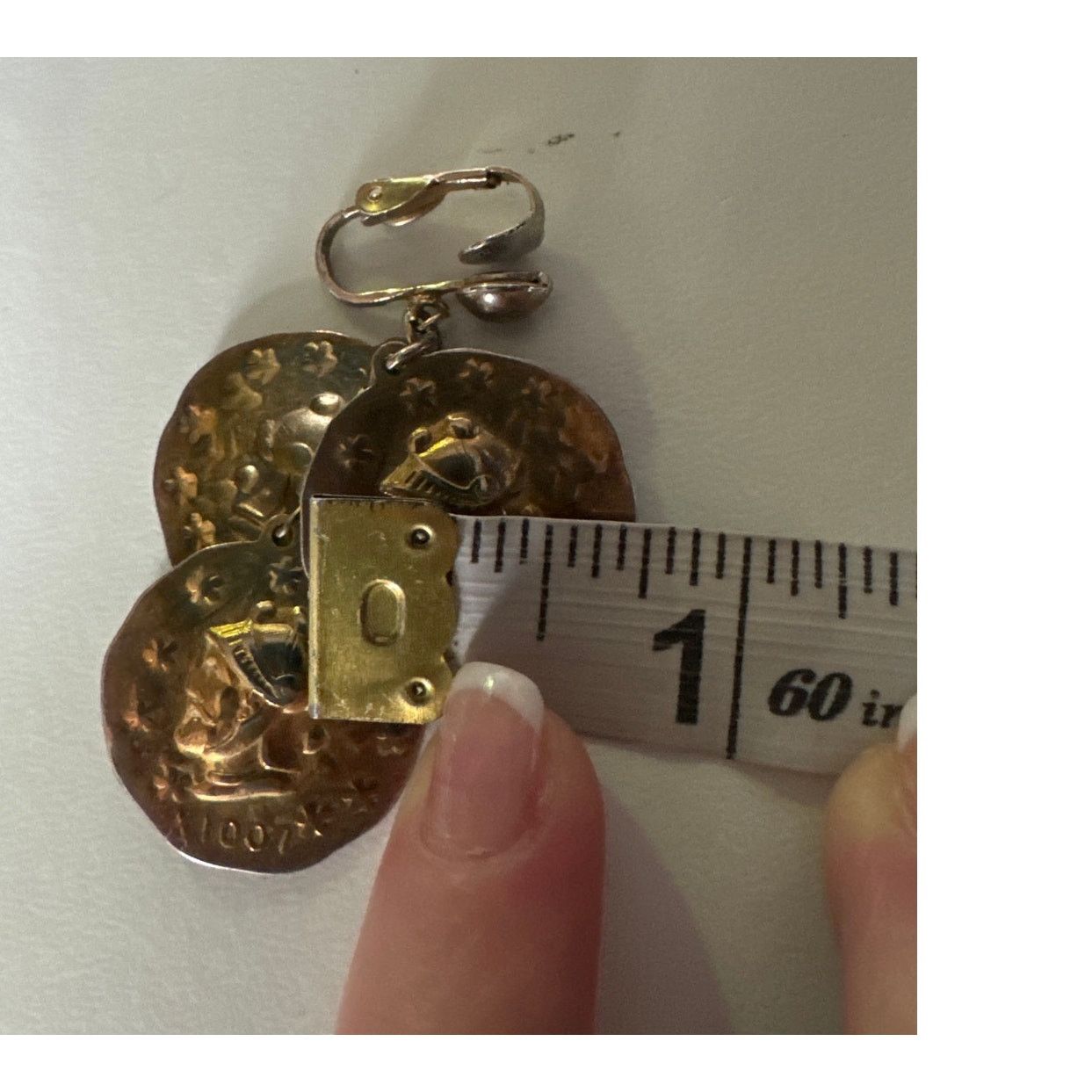 Vintage Vintage Dangling Coin X1007 Clip on Earrings Size ONE SIZE - 8 Thumbnail
