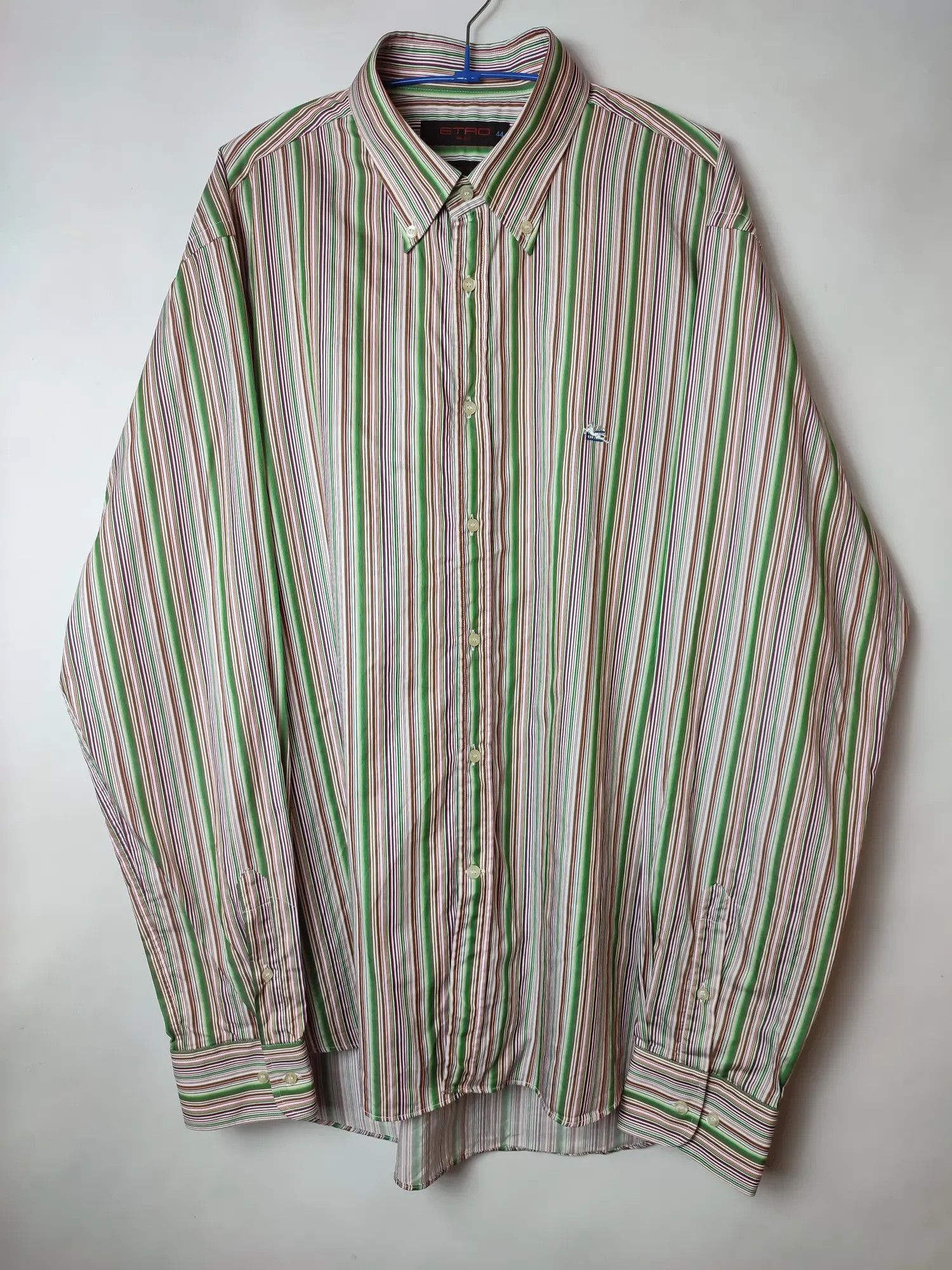 Etro Etro striped slim fit shirt Size US XL / EU 56 / 4 - 4 Thumbnail