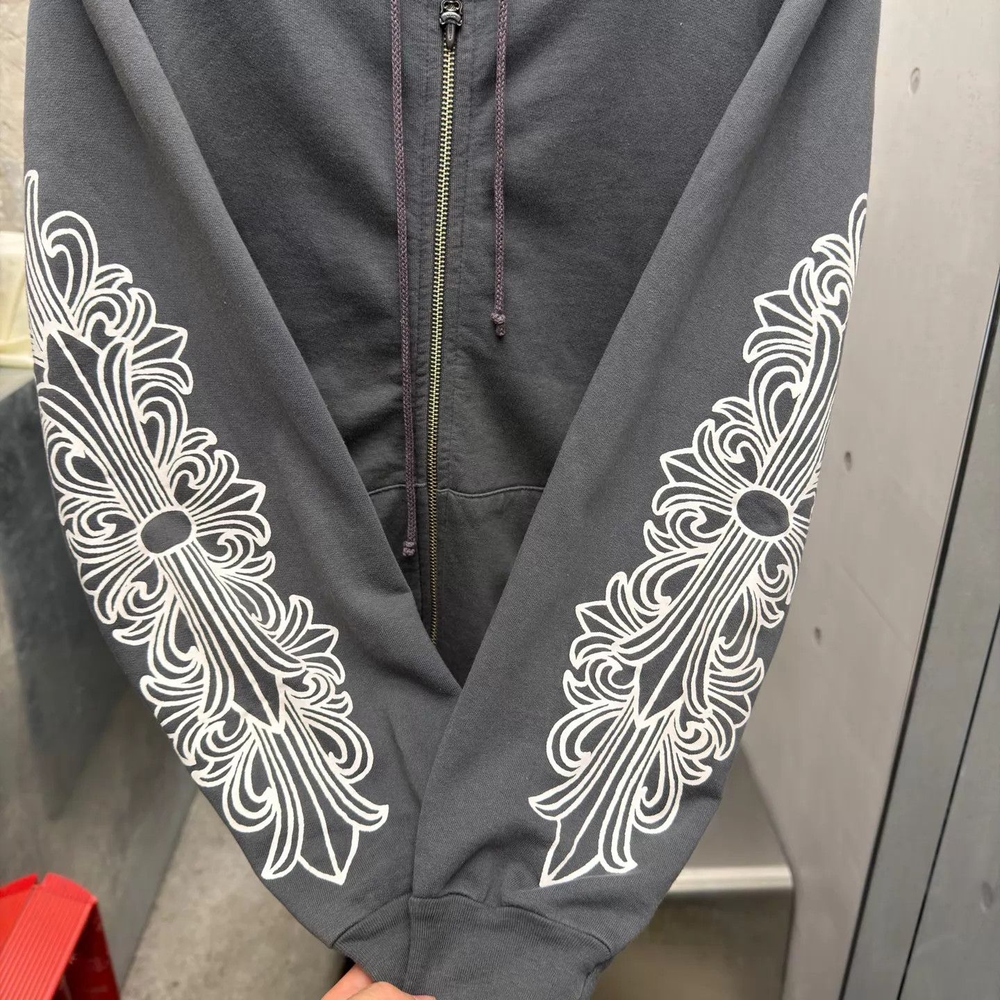 Chrome Hearts Chrome Hearts Vintage 90s Gray Cross Logo Zipped Hoodie S Size S / US 4 / IT 40 - 5 Thumbnail