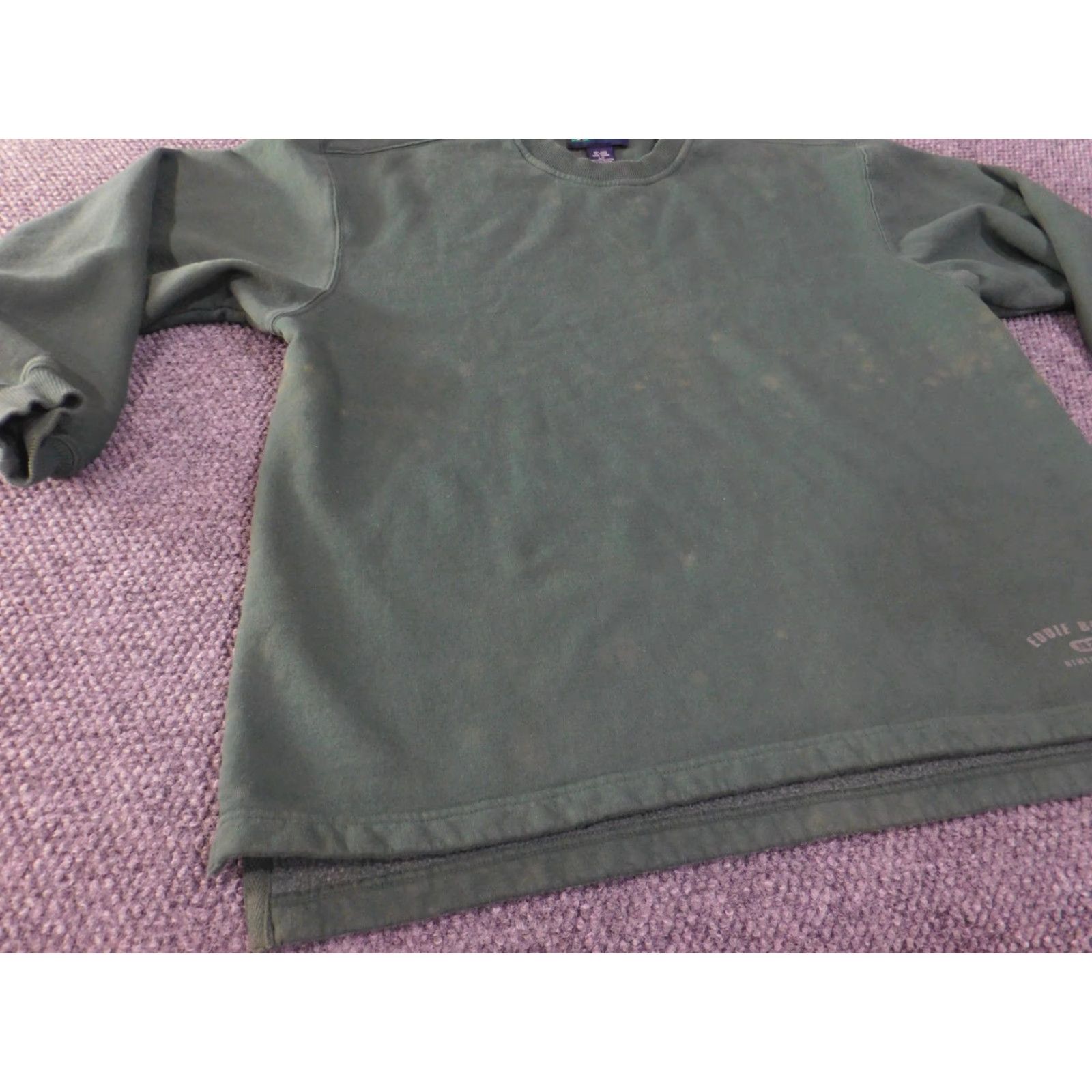 Eddie Bauer VINTAGE Eddie Bauer Ebtek Sweater Mens Large Green Crewneck Pullover Fleece 90s Athletic Casual Outdoor Winter Cotton Polyester Ribbed Crew Neck Size US L / EU 52-54 / 3 - 7 Thumbnail