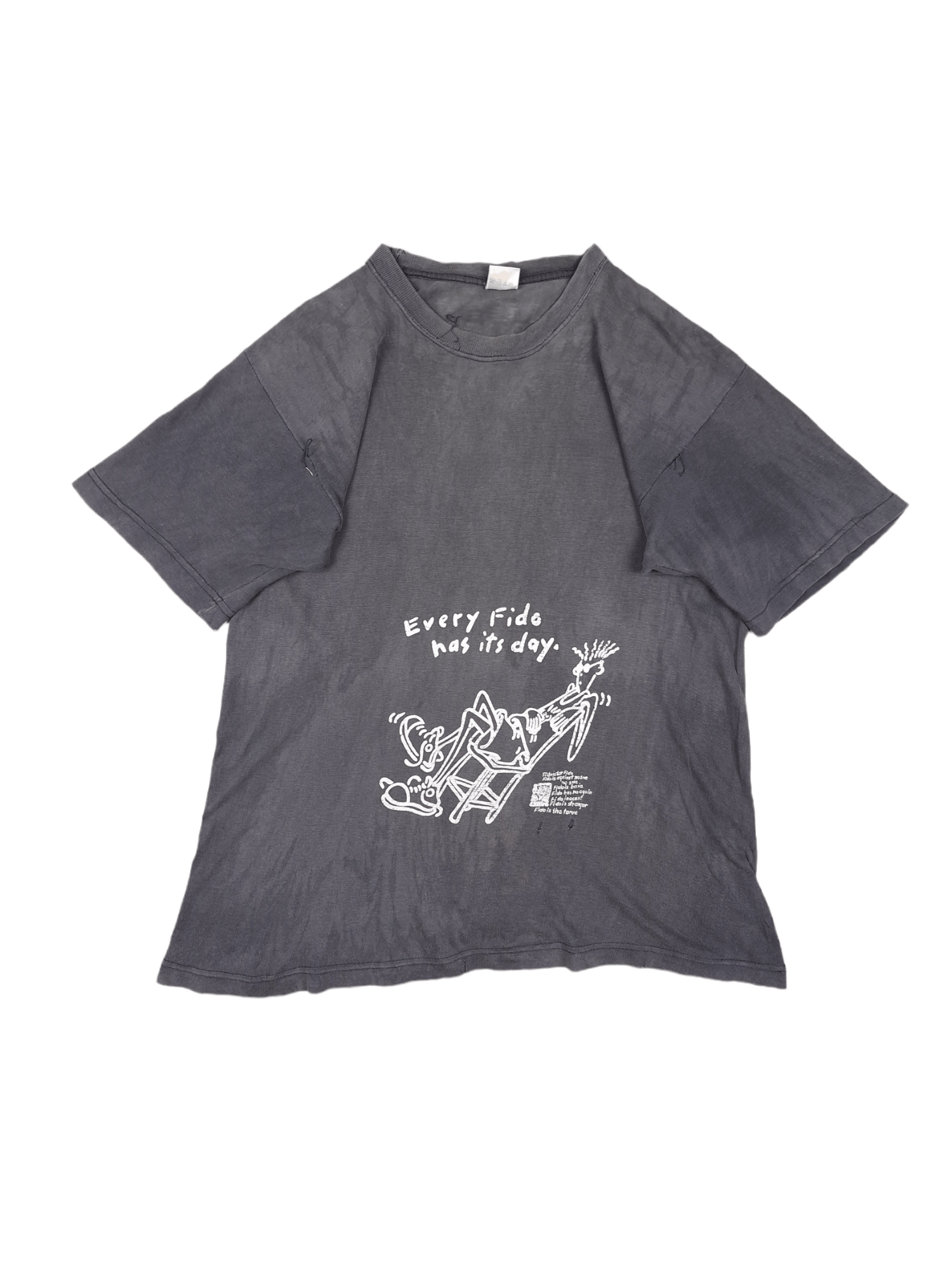 Vintage 💎Very Rare 80's Fido Dido Trashed Distressed US Camp TShirt Size US XL / EU 56 / 4 - 1 Thumbnail