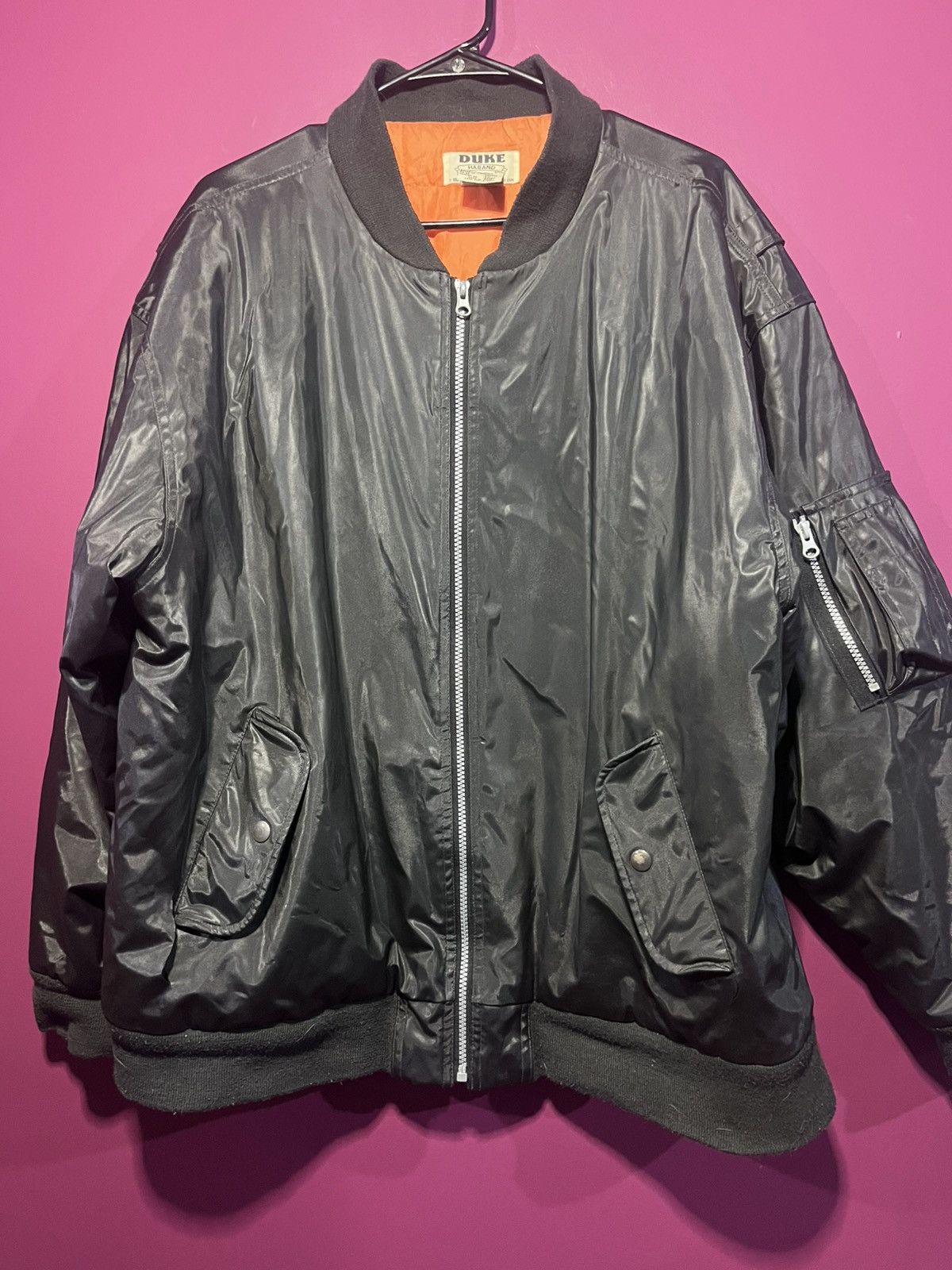 Vintage Black heavy bomber Size US XL / EU 56 / 4 - 6 Thumbnail
