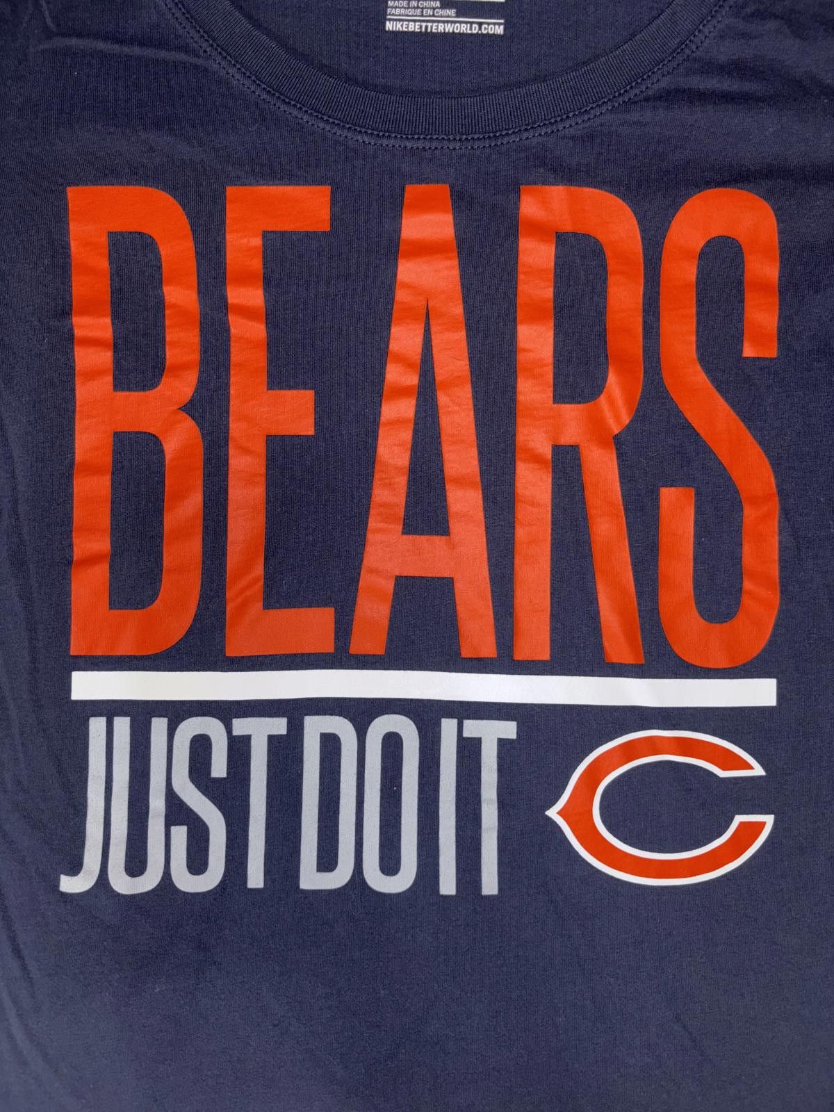 Nike Chicago Bears Tee - Just Do It, Women's Athletic Shirt Size XS / US 0-2 / IT 36-38 - 2 Thumbnail