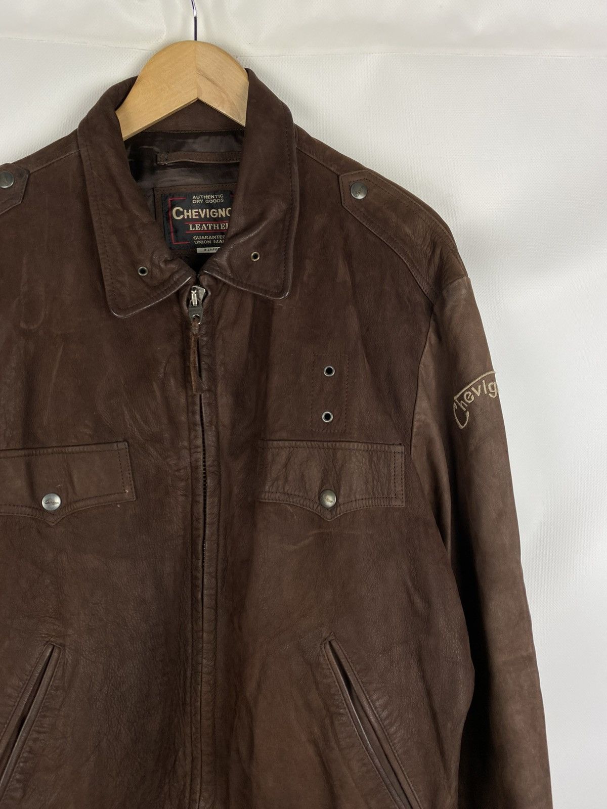 Chevignon Chevignon vintage men’s leather western style bomber jacket Size US XL / EU 56 / 4 - 3 Thumbnail