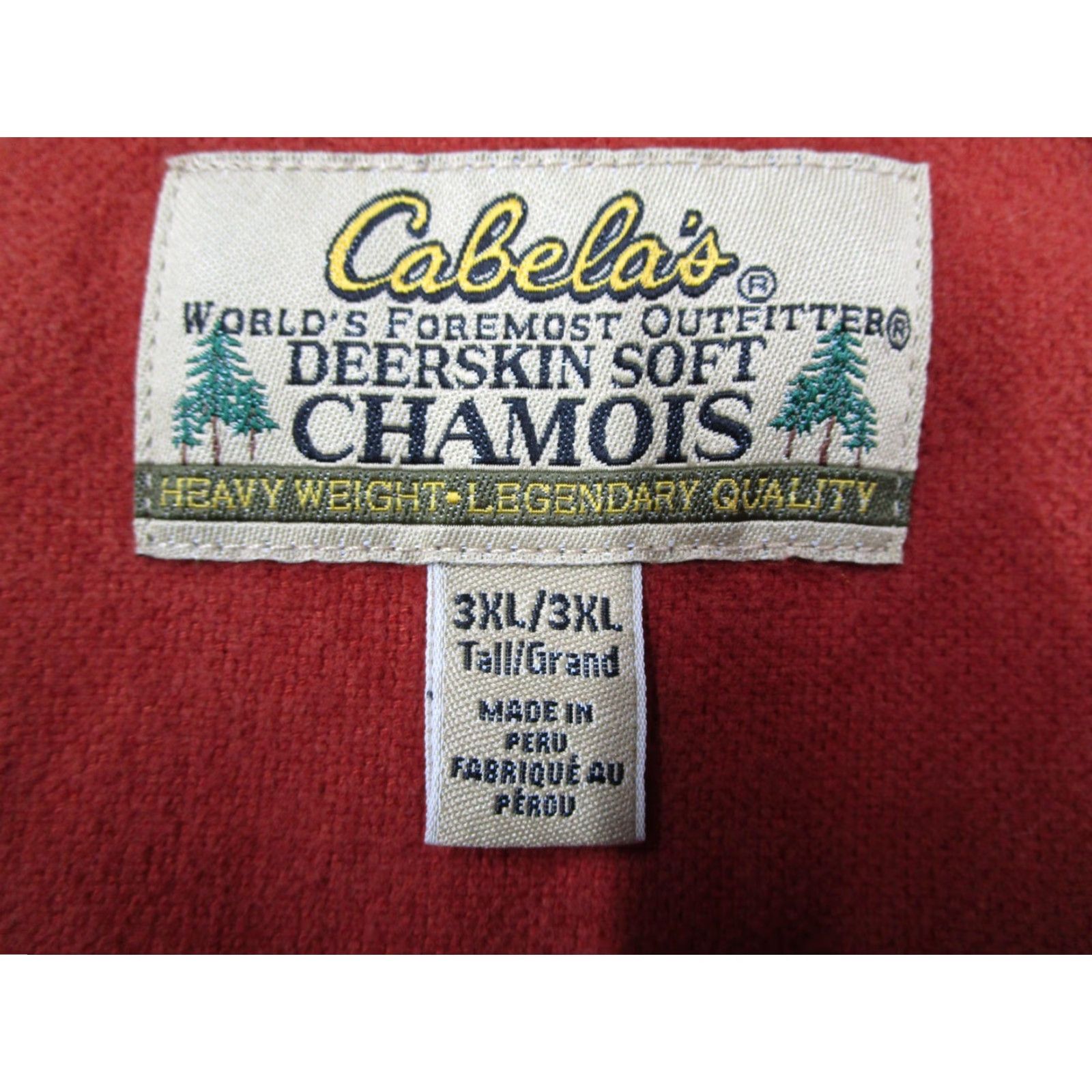 Vintage Cabela's Shirt Mens 3XLT Orange Deerskin Chamois Heavyweight Flannel Workwear Shirt Size US XXL / EU 58 / 5 - 3 Thumbnail