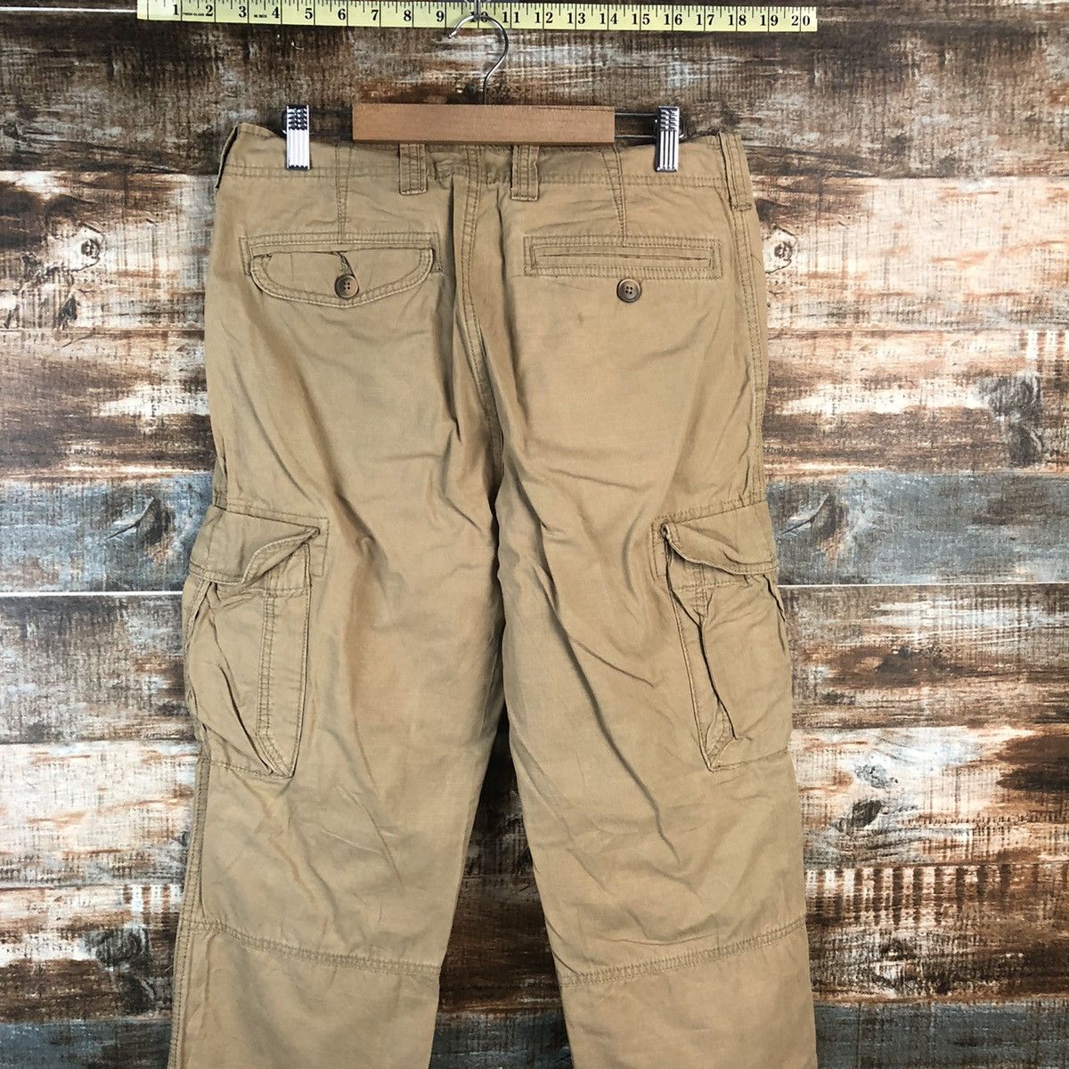 Japanese Brand DL Gap Brown Cargo Utility Multipocket Pants #C699 Size US 31 - 14 Thumbnail