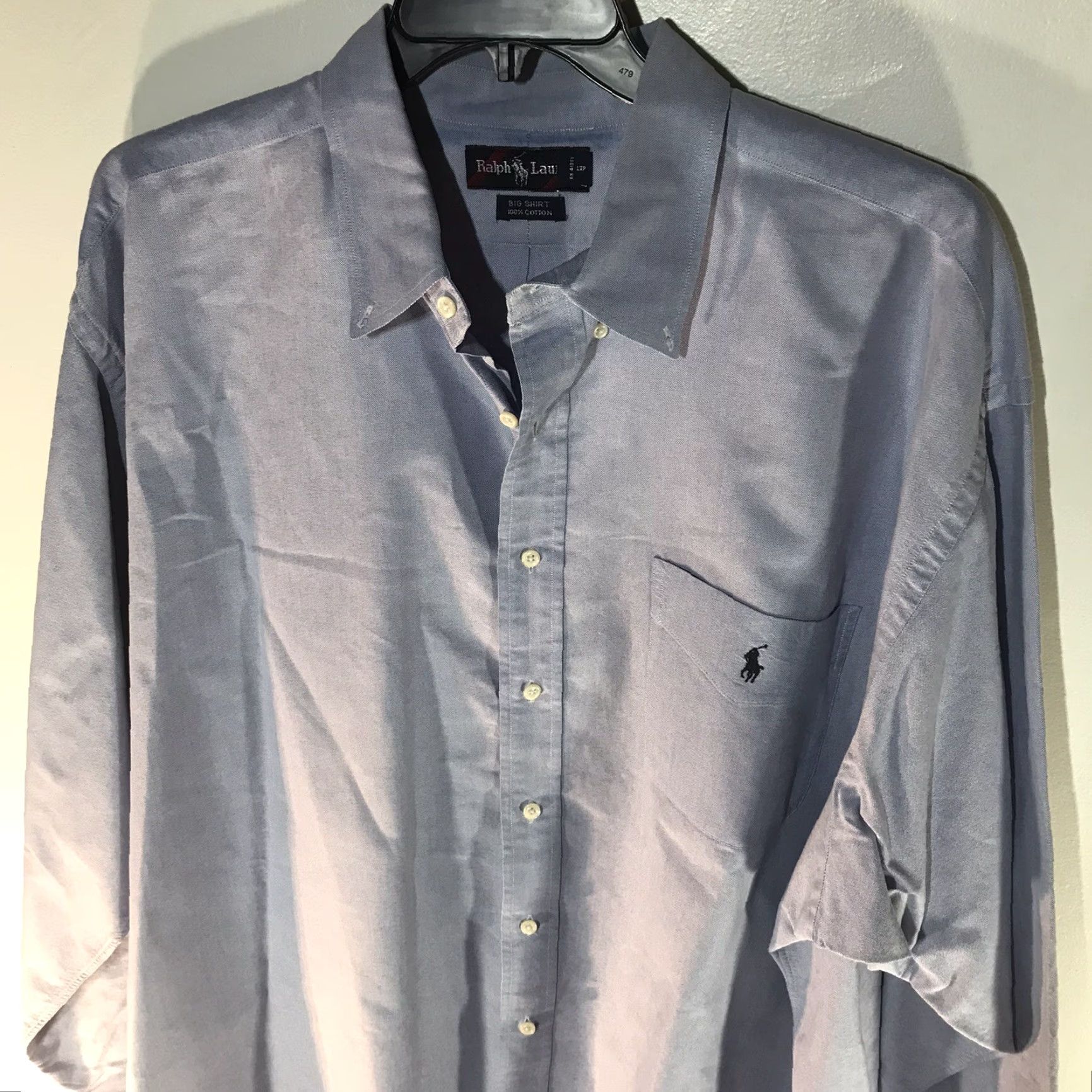 Ralph Lauren Ralph Lauren Big Shirt Men’s Blue Cotton Button-Up Long Sleeve XXL Classic Preppy Casual Size US XXL / EU 58 / 5 - 2 Thumbnail