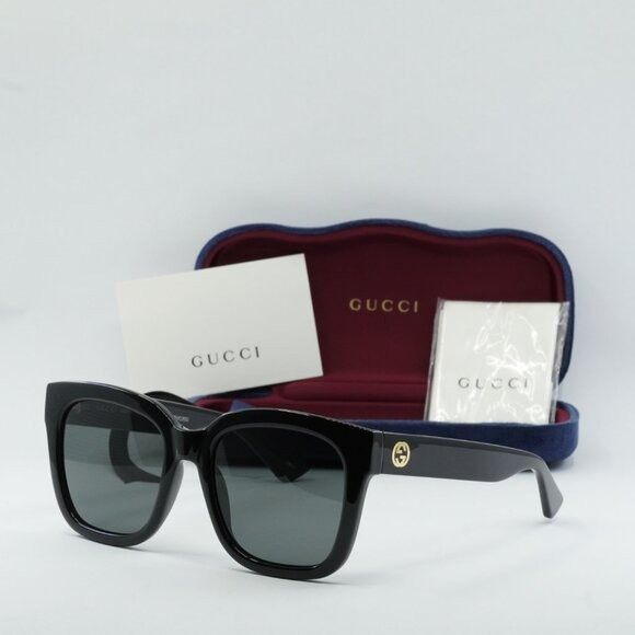 Gucci Gucci GG1338S 001 Sunglasses Black Square Frame, Smoke Size ONE SIZE - 11 Thumbnail