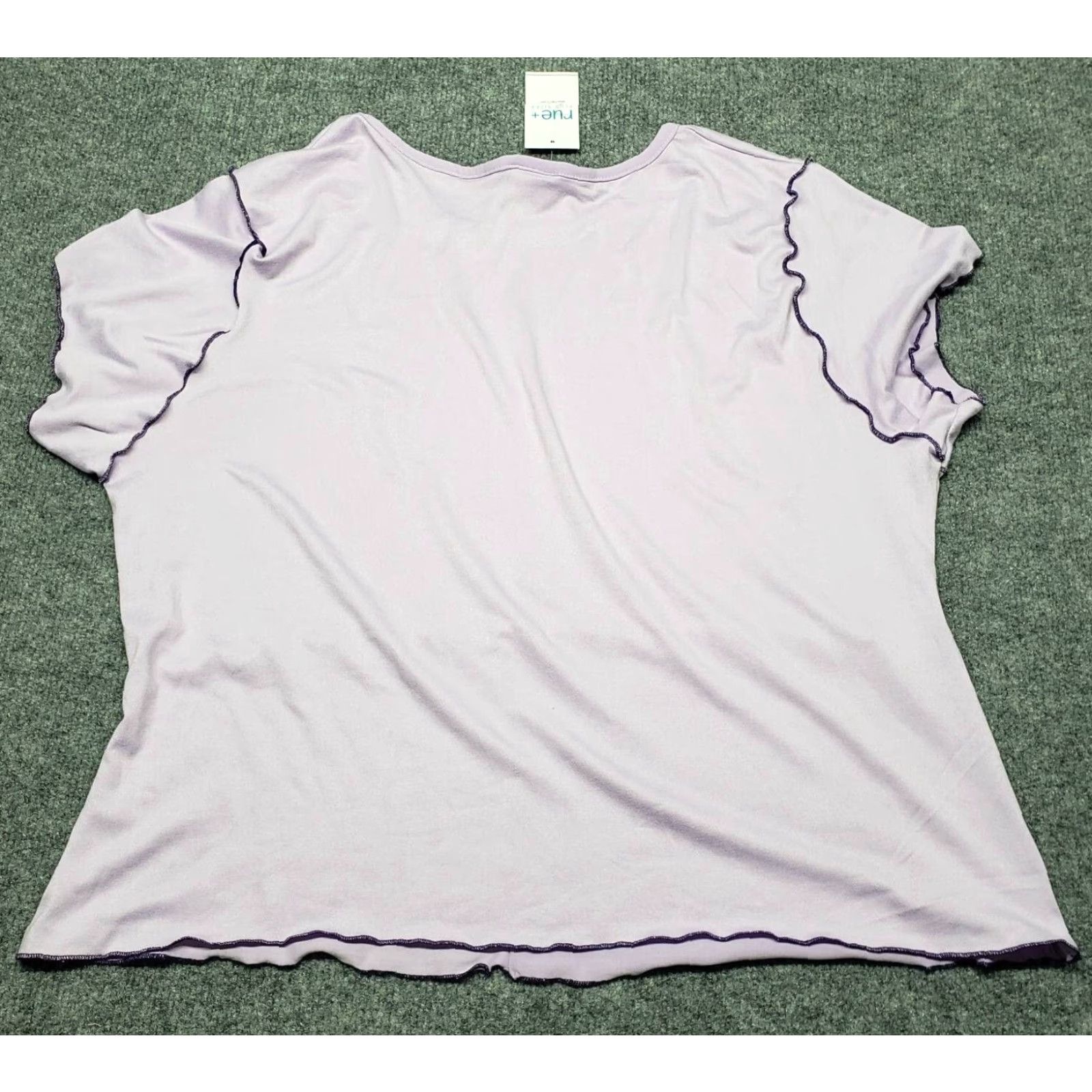 Vintage Rue21 Casual Top Womens 3X Purple Short Sleeve Cap Stretch Thick Stitch New Blouse Shirt Basic All Seasons Mens Womens Girls Boys Size XXL / US 16-18 / IT 52-54 - 6 Thumbnail