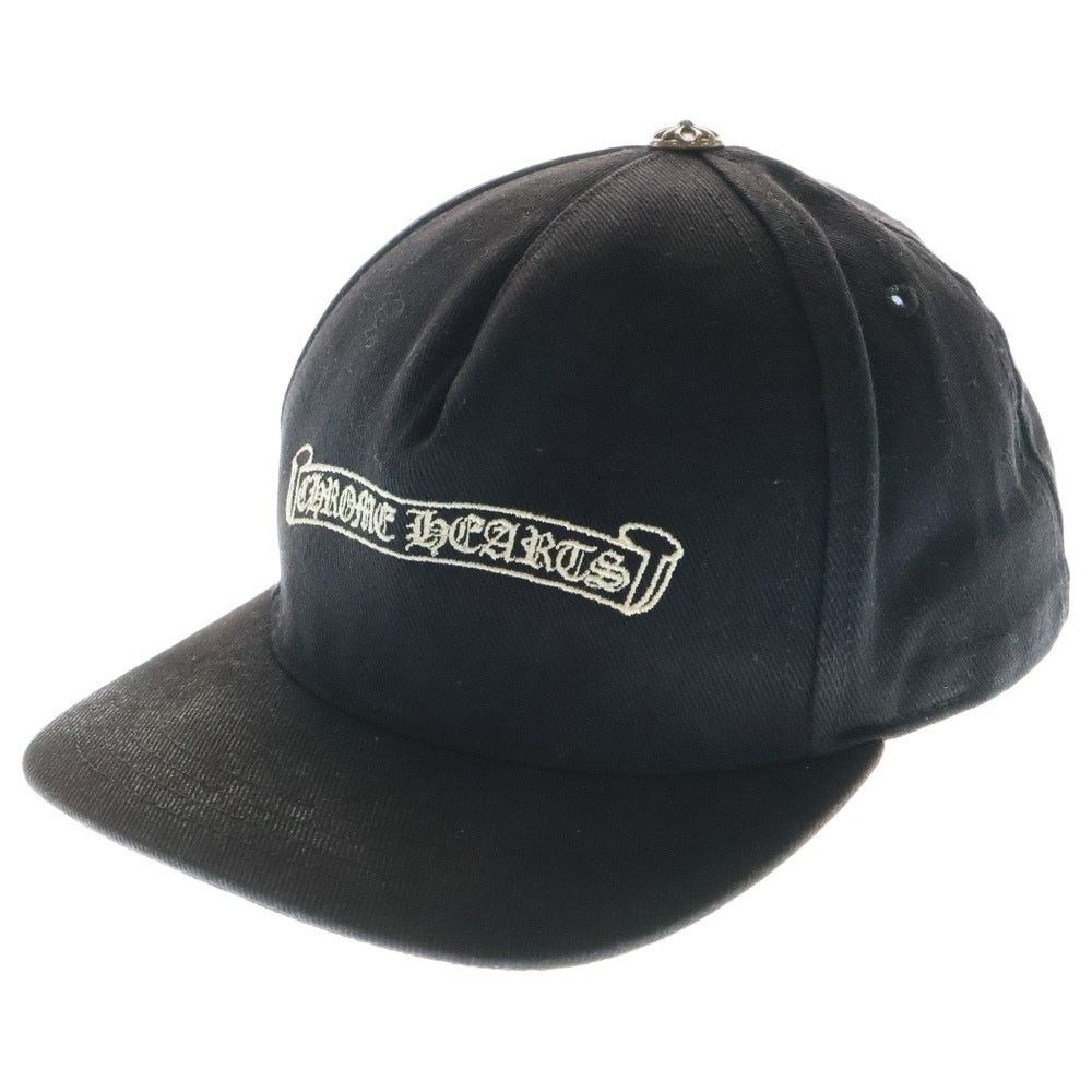 Chrome Hearts Chrome Hearts Scroll Label Black Baseball Cap Size ONE SIZE - 1 Thumbnail