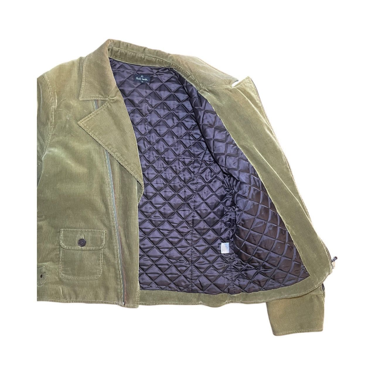 Paul Smith Paul Smith Corduroy Green Moto Jacket Sz M Size US M / EU 48-50 / 2 - 3 Thumbnail