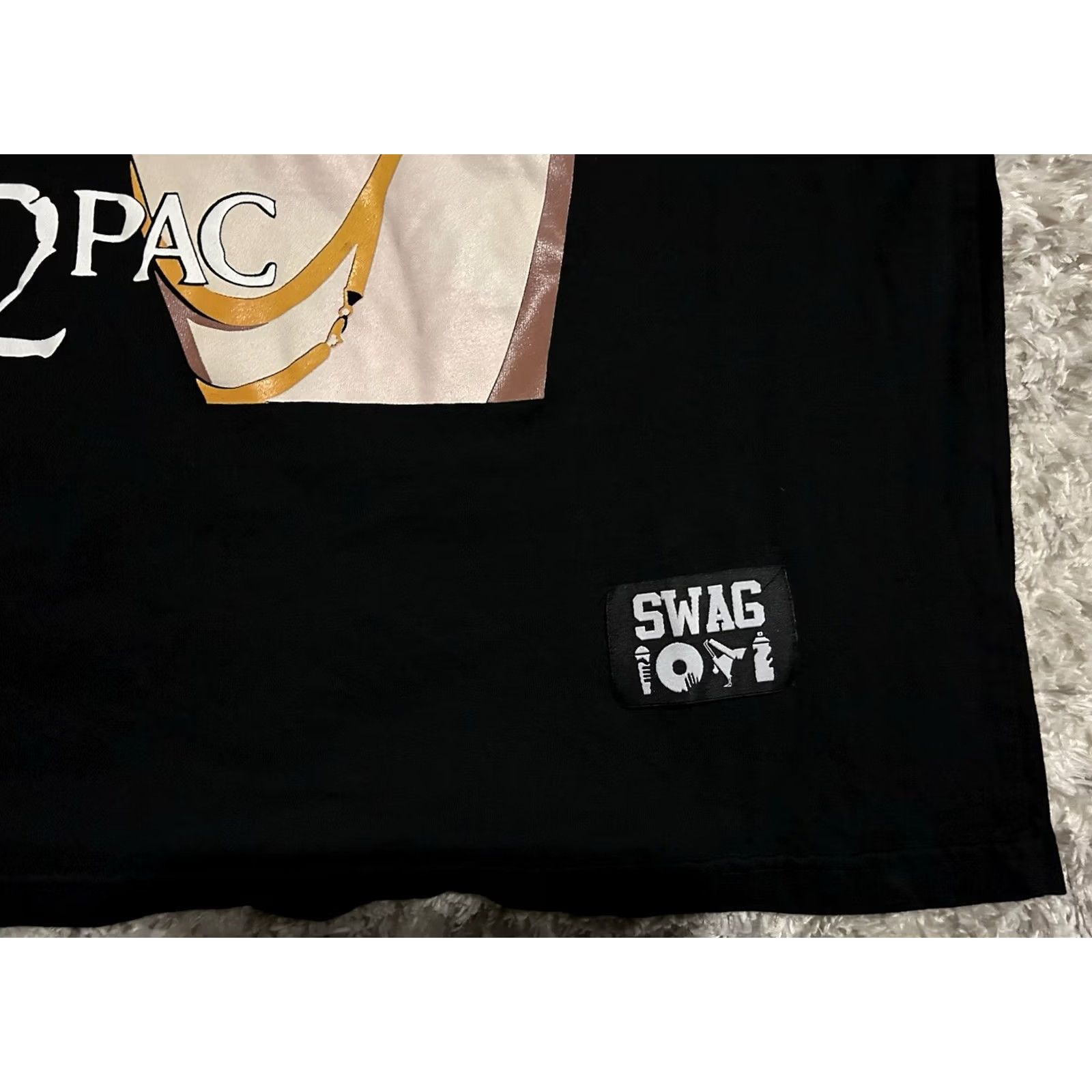 Vintage VINTAGE Tupac Shakur (2 PAC) Men’s T-Shirt Size L Black Swag 69 Rare Shirt Mens L Black Swag 69 Size US L / EU 52-54 / 3 - 4 Thumbnail
