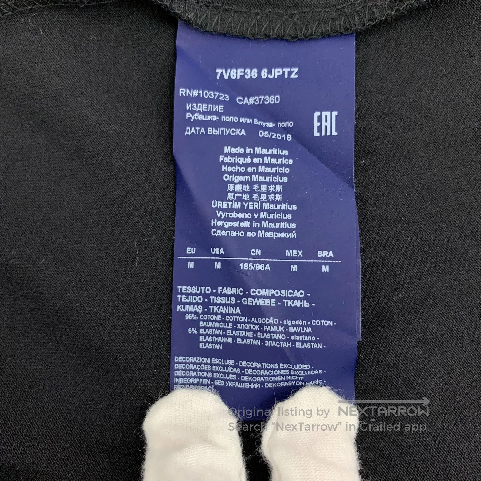 Armani Armani Black Logo Printed Cotton Collar Single Breasted Lo Size US M / EU 48-50 / 2 - 7 Thumbnail